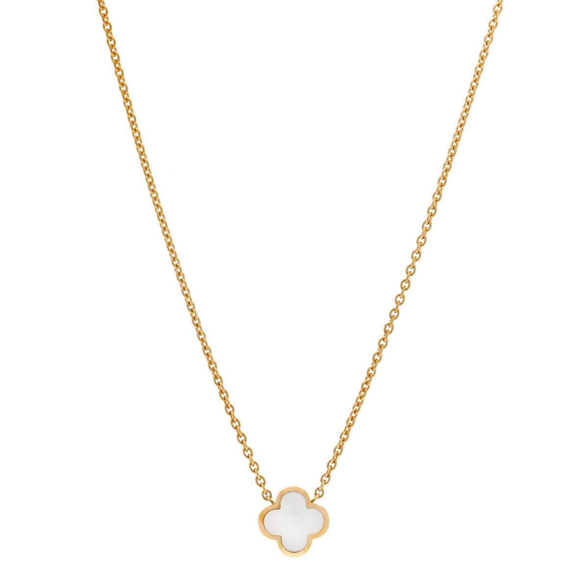ヴァンクリーフ＆アーペル ピュアアルハンブラ ペンダントネックレス マザーオブパール 18K イエローゴールド VAN CLEEF & ARPELS PURE ALHAMBRA PENDANT NECKLACE MOTHER OF PEARL 18K YELLOW GOLD