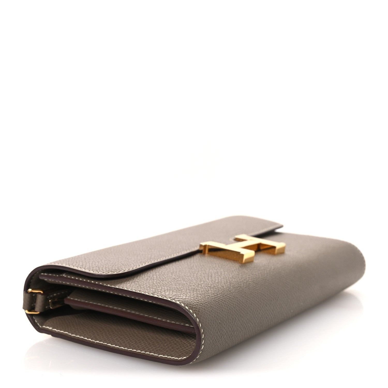 HERMES CONSTANCE TO GO WALLET ETOUPE EPSOM GOLD HARDWARE