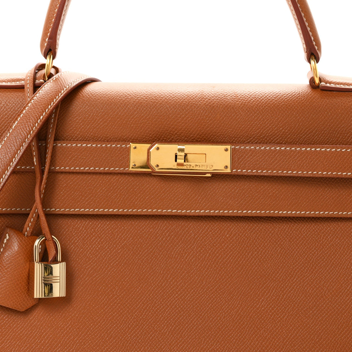Hermes Kelly 35 Sellier Gold Courchevel Gold Hardware