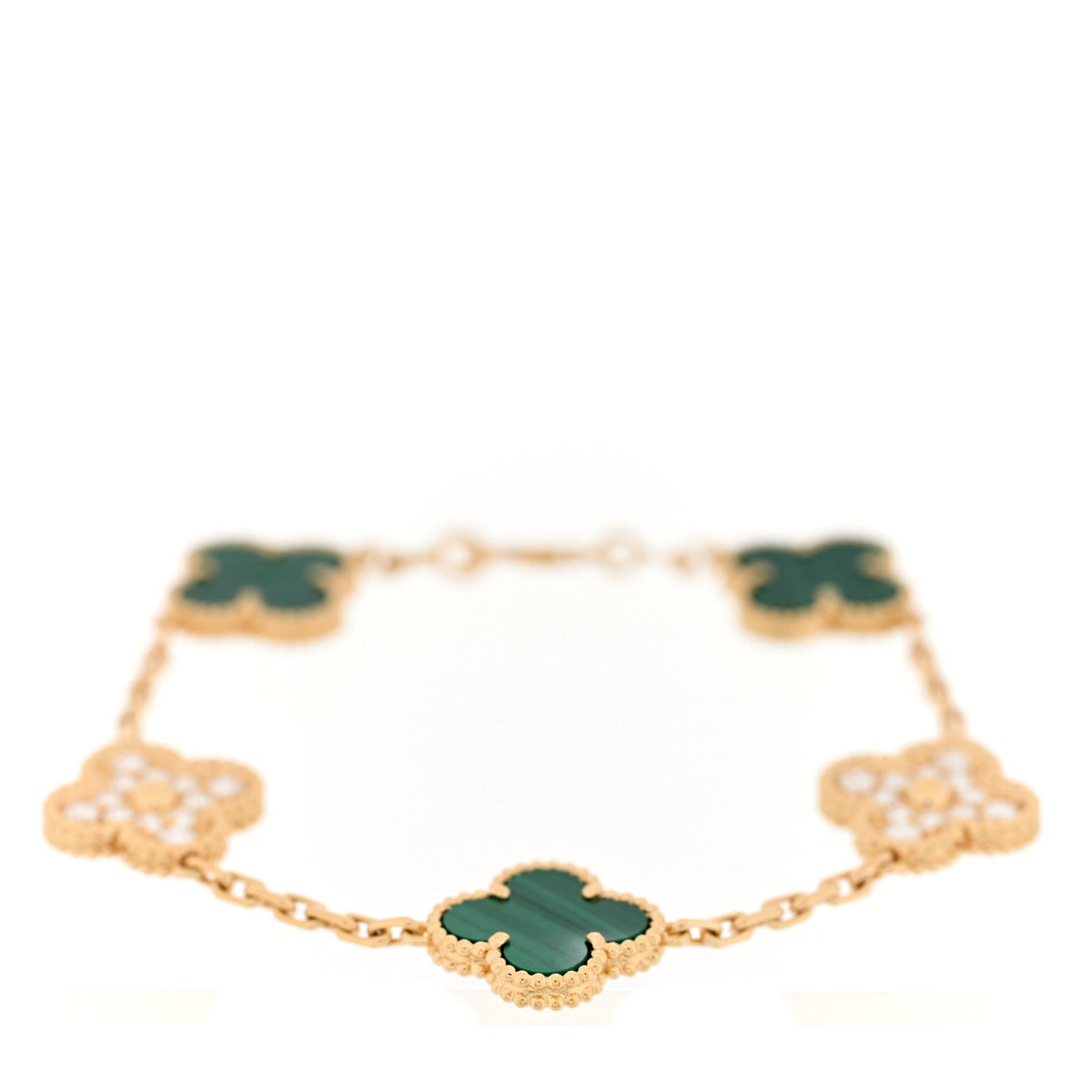 ヴァンクリーフ＆アーペル ヴィンテージアルハンブラ 5モチーフ ブレスレット マルチカラー 18K イエローゴールド VAN CLEEF & ARPELS VINTAGE ALHAMBRA 5 MOTIFS BRACELET MULTICOLOR 18K YELLOW GOLD