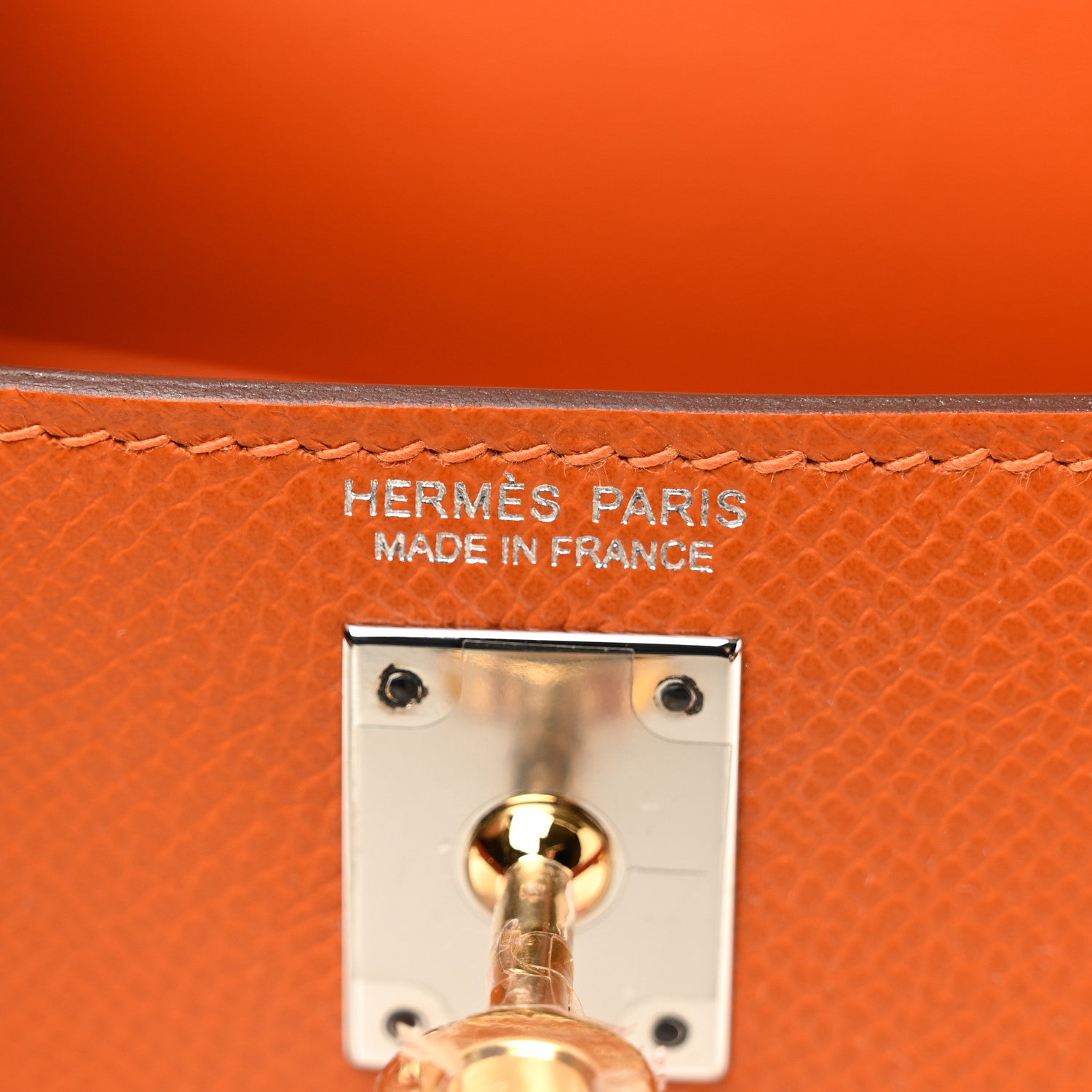 エルメス ミニケリー 20 外縫い Orange エプソン シルバー金具 HERMES MINI KELLY 20 SELLIER ORANGE EPSOM SILVER HARDWARE