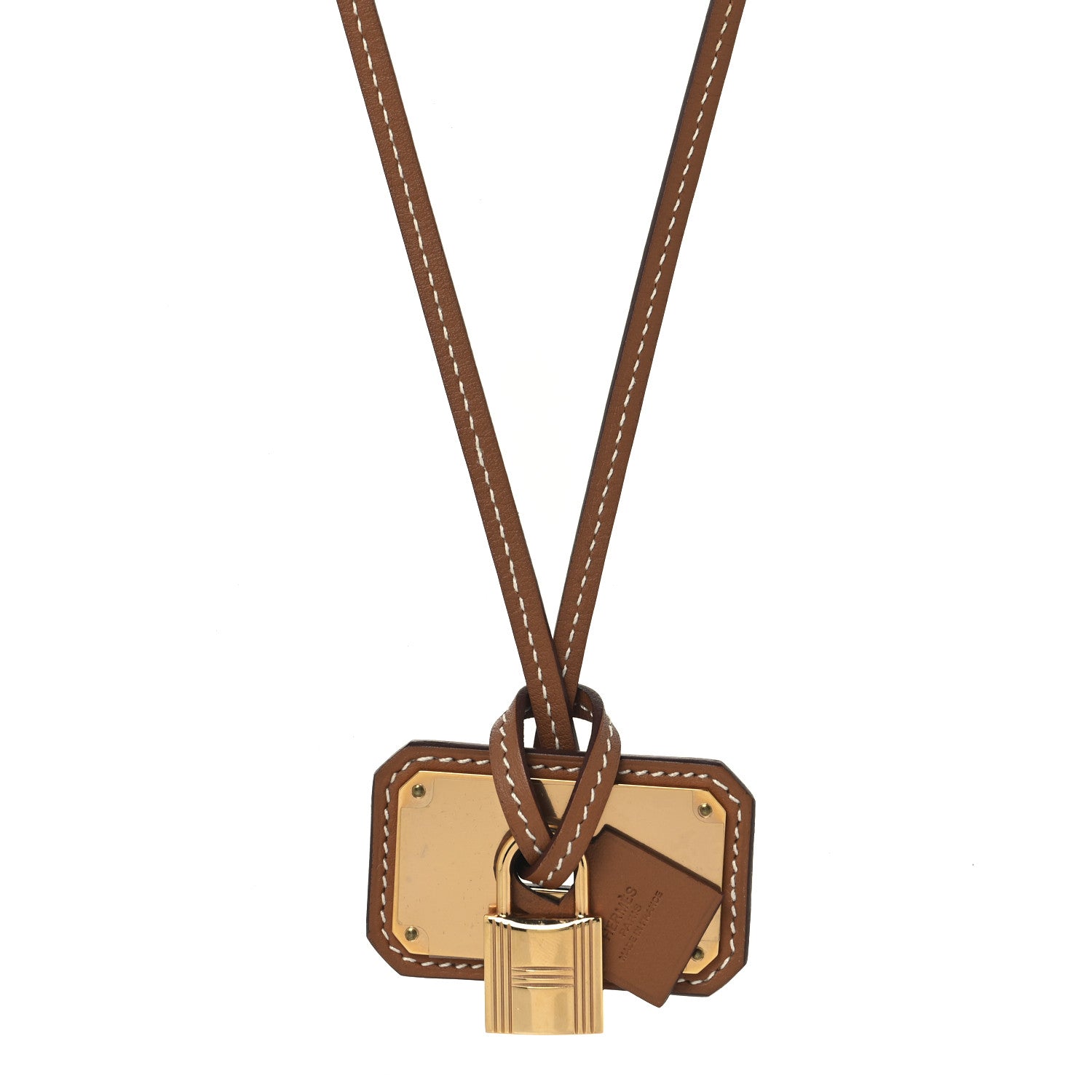 Hermès Swift Large O'Kelly Pendant Necklace in Gold