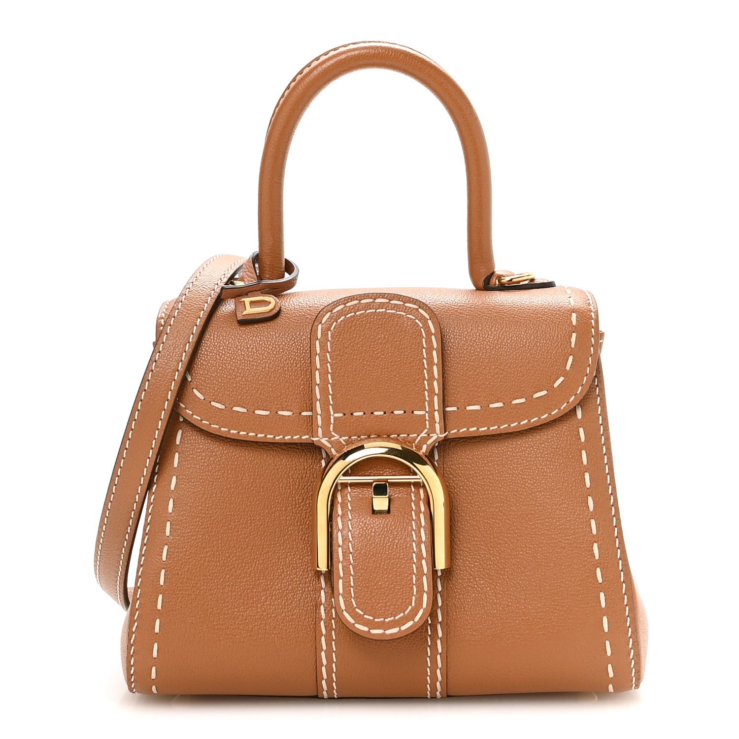 デルヴォー ブリヨン ミニ サーピケ ショルダーバッグ Vegetal Ivory グレインドロデオカーフスキン ゴールド金具 DELVAUX BRILLANT MINI SURPIQUE SHOULDER BAG VEGETAL IVORY GRAINED RODEO CALFSKIN GOLD HARDWARE