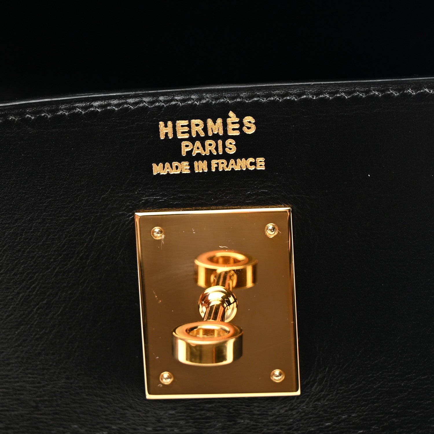 エルメス ケリー 35 外縫い Black ボックス ゴールド金具 HERMES KELLY 35 SELLIER BLACK BOX GOLD HARDWARE