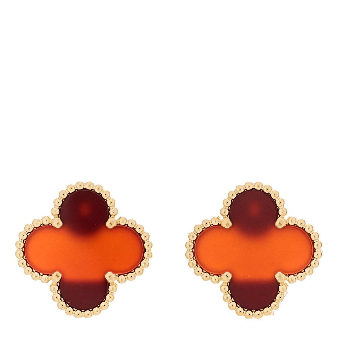 ヴァンクリーフ＆アーペル ヴィンテージアルハンブラ ピアス カーネリアン 18K イエローゴールド VAN CLEEF & ARPELS VINTAGE ALHAMBRA EARRINGS CARNELIAN 18K YELLOW GOLD