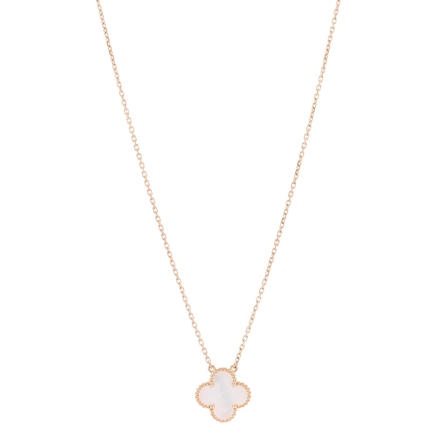 ヴァンクリーフ＆アーペル ヴィンテージアルハンブラ ペンダントネックレス マザーオブパール 18K イエローゴールド VAN CLEEF & ARPELS VINTAGE ALHAMBRA PENDANT NECKLACE MOTHER OF PEARL 18K YELLOW GOLD