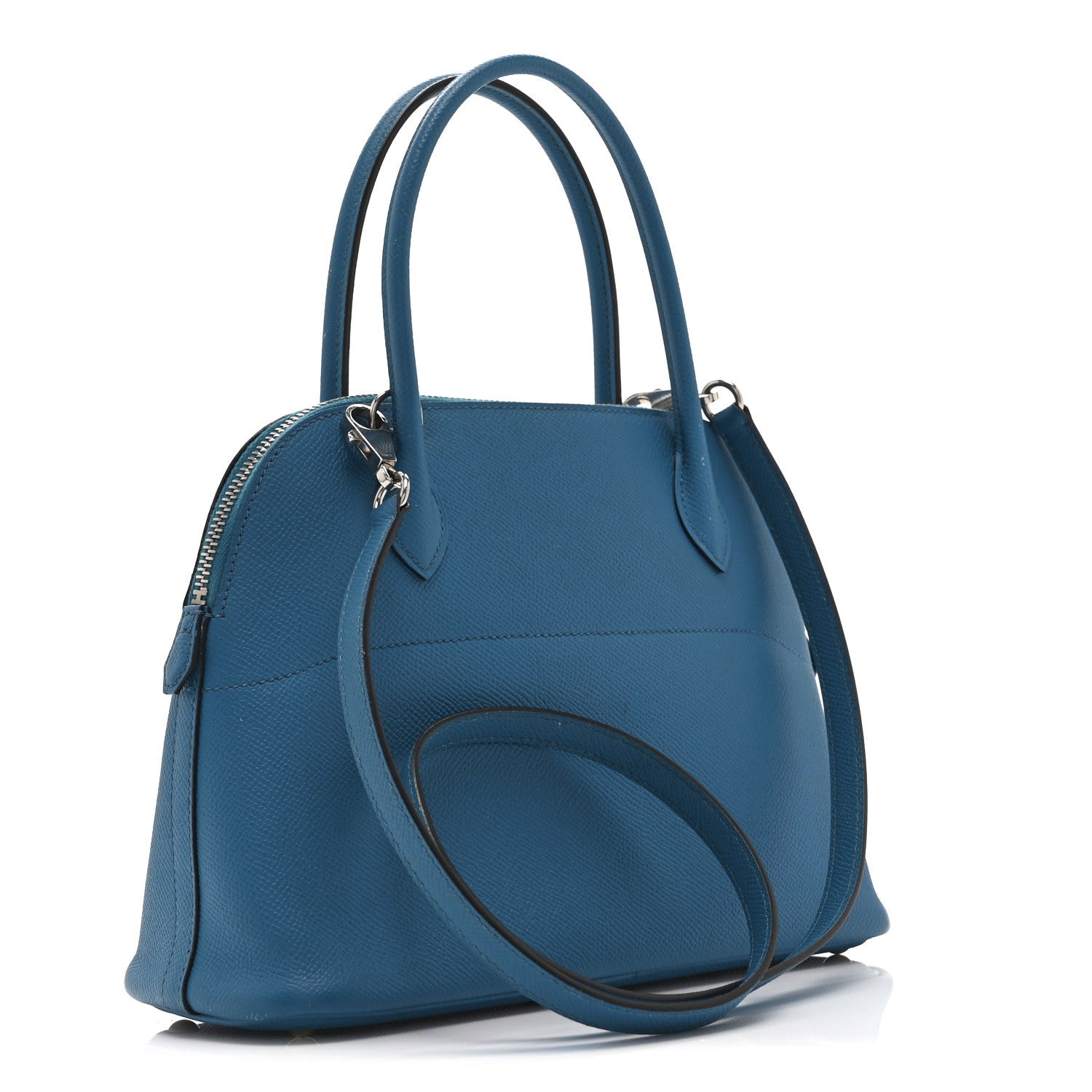 エルメス ボリード 27 Bleu Zanzibar エプソン シルバー金具 HERMES