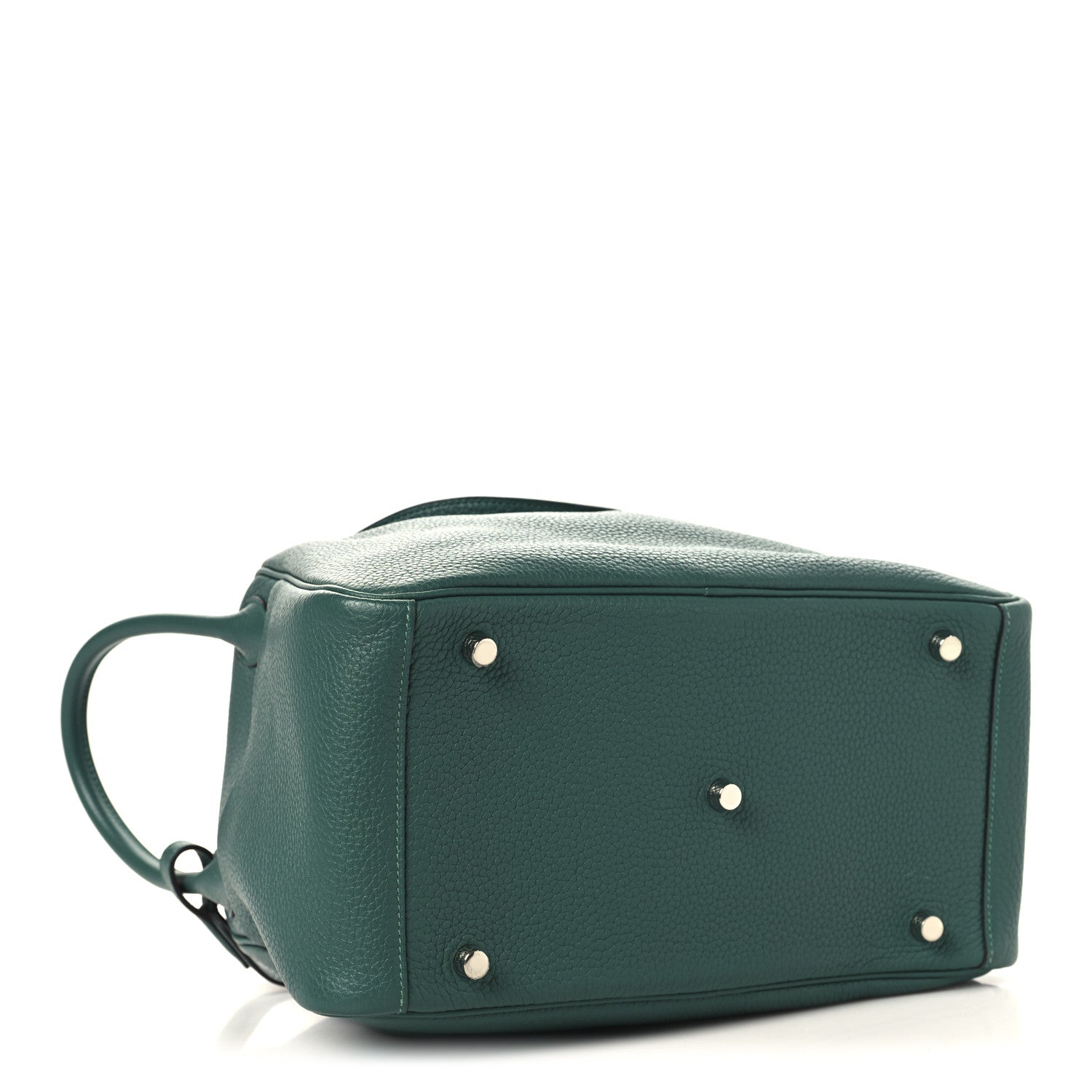 HERMES LINDY 30 MALACHITE TAURILLON CLEMENCE SILVER HARDWARE