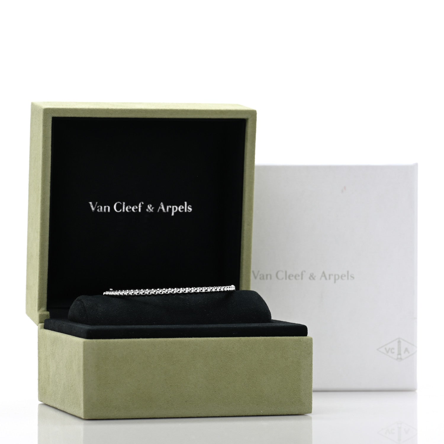 ヴァンクリーフ&アーペル 18Kホワイトゴールド ペルレ パール オブ ゴールド ブレスレット L