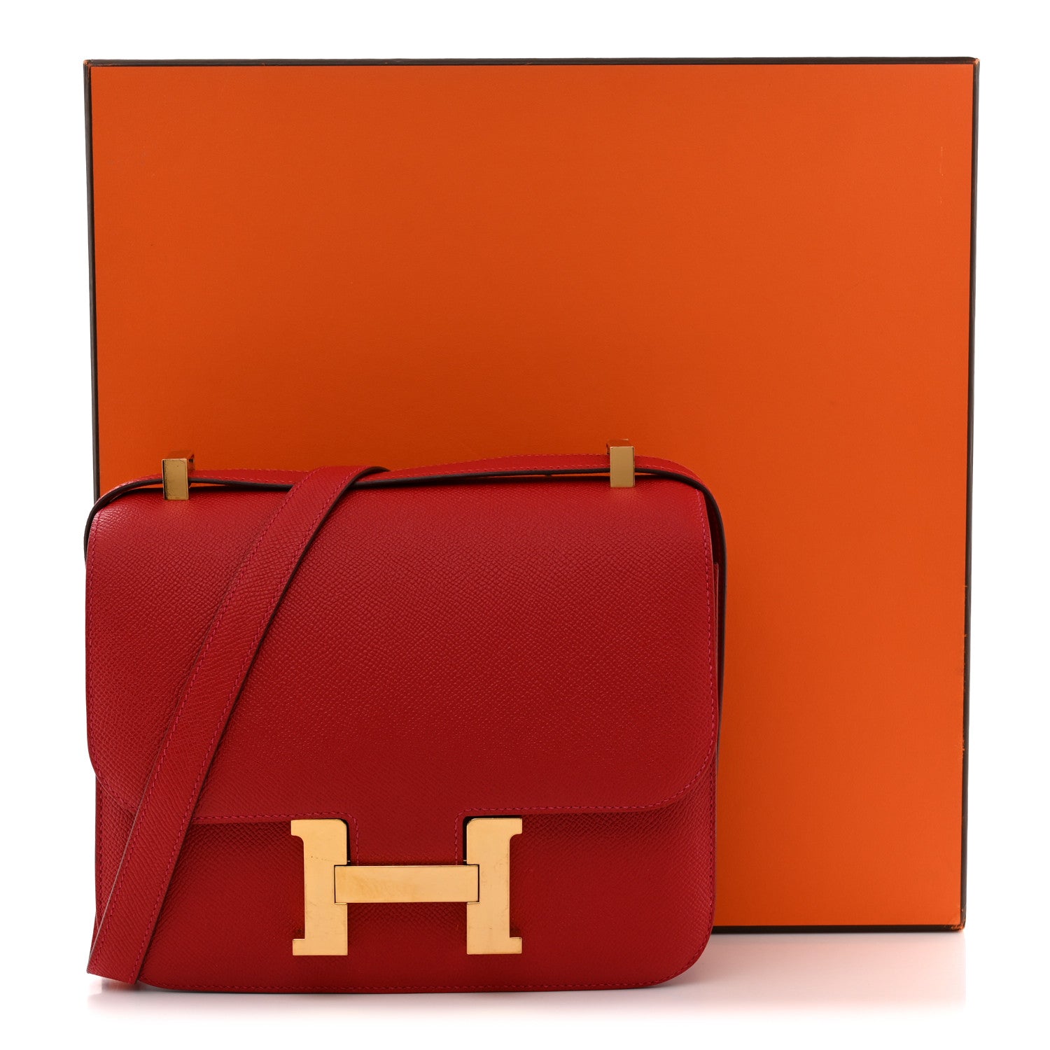 エルメス  コンスタンス 24 Rouge Casaque エプソン ゴールド金具 HERMES CONSTANCE 24 ROUGE CASAQUE EPSOM GOLD HARDWARE