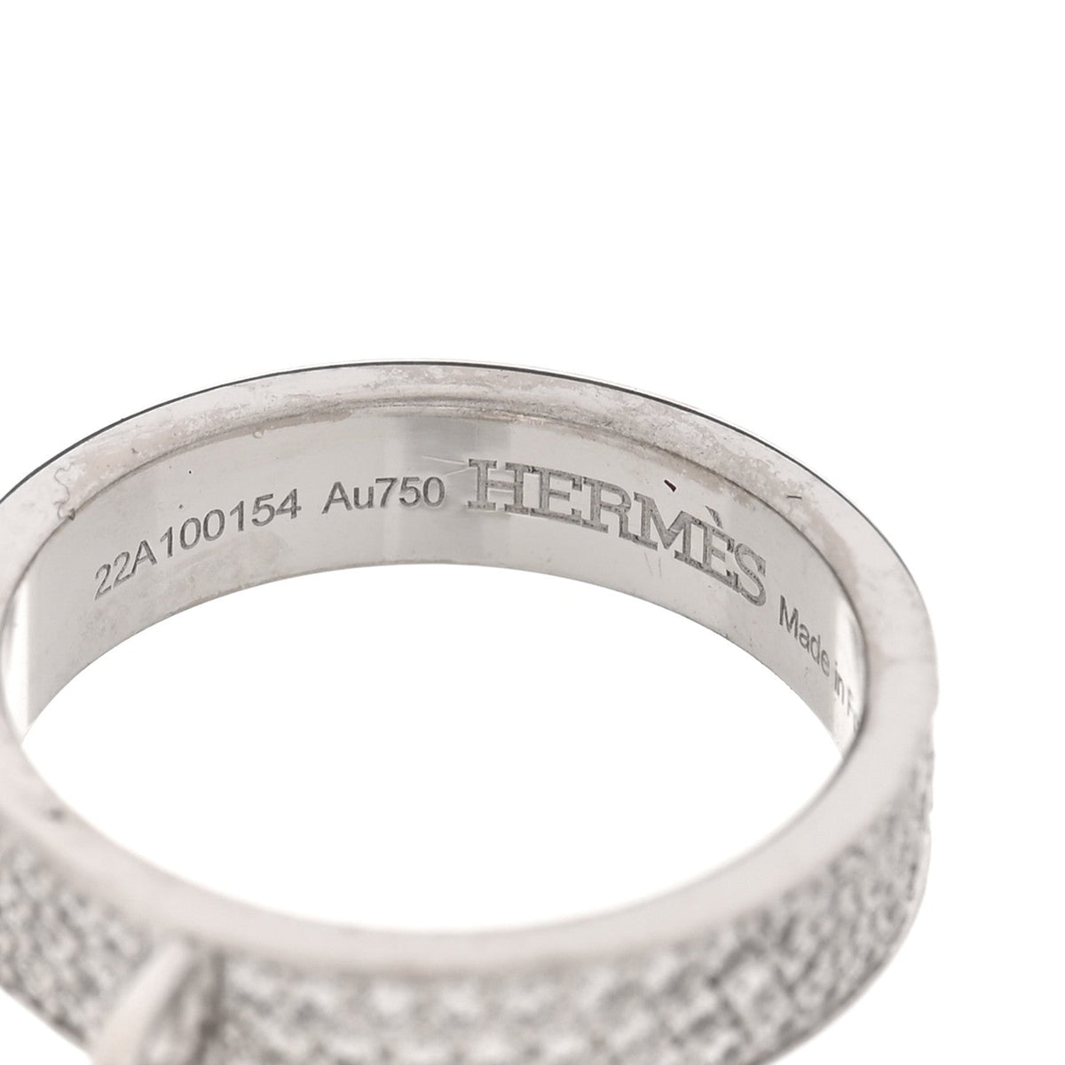 エルメス ケリー リング 指輪  18K ホワイトゴールド ダイヤモンド HERMES KELLY RING 18K WHITE GOLD DIAMOND