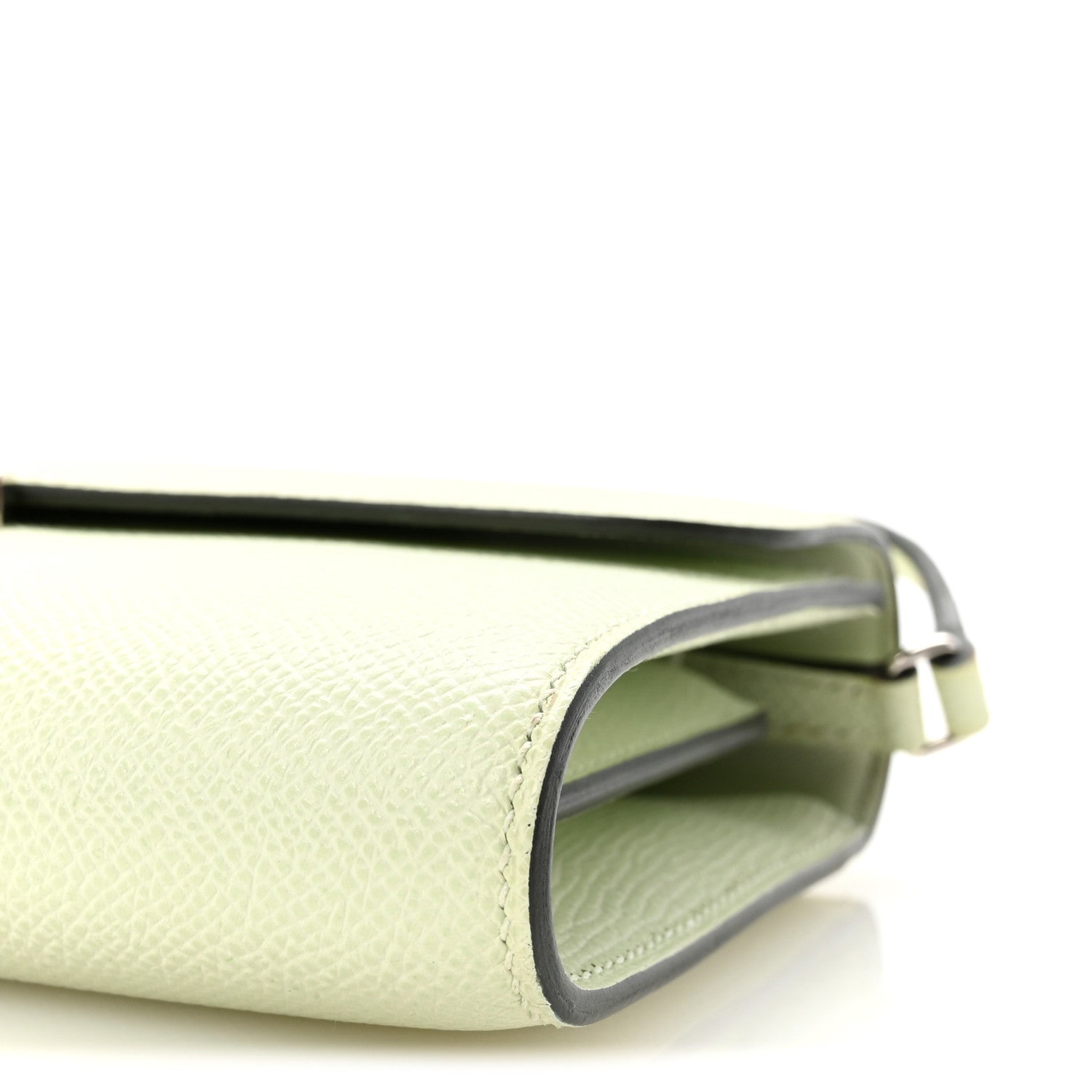 HERMES CONSTANCE TO GO WALLET VERT FIZZ EPSOM SILVER HARDWARE