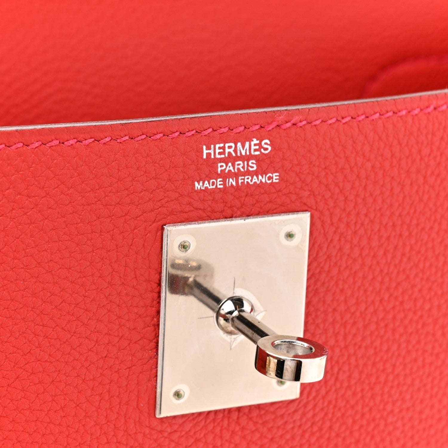 エルメス ケリー 28 内縫い Geranium トゴ シルバー金具 HERMES KELLY 28 RETOURNE GERANIUM TOGO SILVER HARDWARE