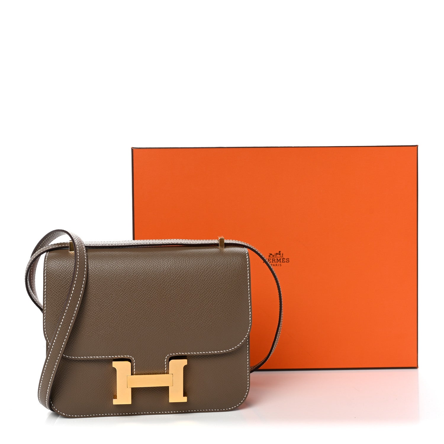 エルメス  ミニコンスタンス 18 Etoupe エプソン ゴールド金具 HERMES MINI CONSTANCE 18 ETOUPE EPSOM GOLD HARDWARE