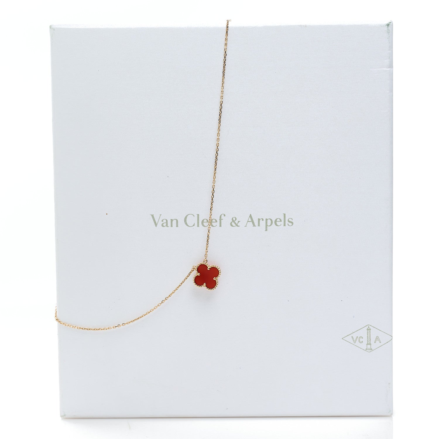ヴァンクリーフ＆アーペル ヴィンテージアルハンブラ ペンダントネックレス カーネリアン 18K イエローゴールド VAN CLEEF & ARPELS VINTAGE ALHAMBRA PENDANT NECKLACE CARNELIAN 18K YELLOW GOLD