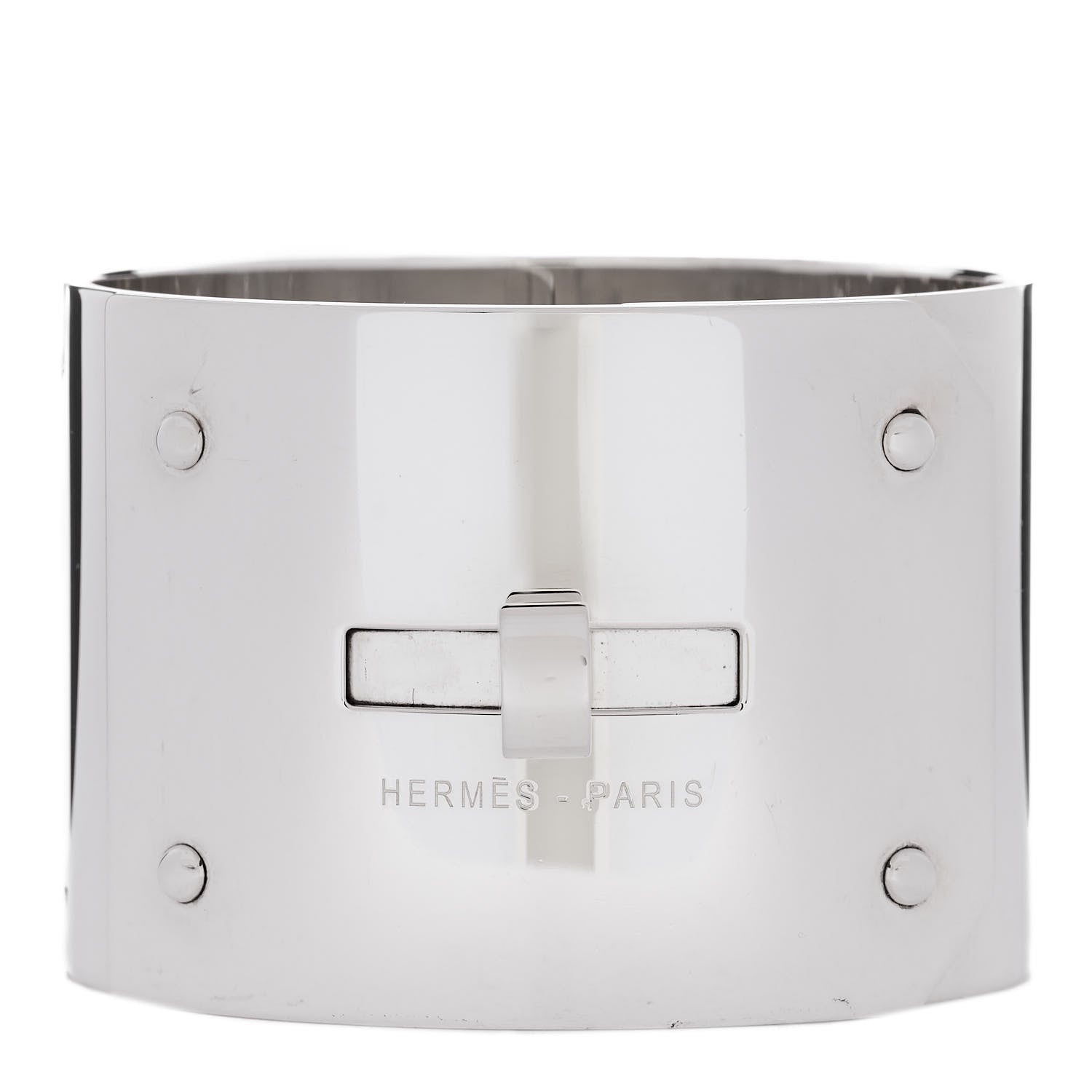 Hermes Sterling Silver GM Kelly Bracelet ST