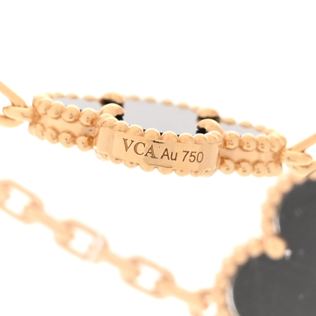 ヴァンクリーフ＆アーペル ヴィンテージアルハンブラ 10モチーフ ネックレス ブラックオニキス 18K イエローゴールド VAN CLEEF & ARPELS VINTAGE ALHAMBRA 10 MOTIFS NECKLACE BLACK ONYX 18K YELLOW GOLD