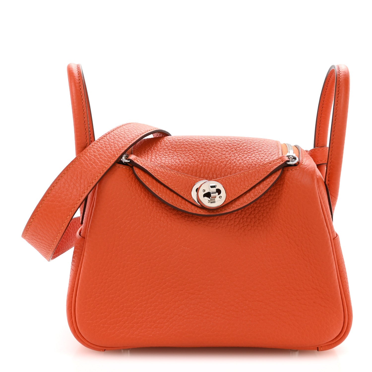 エルメス ミニリンディ 20 Feu トリヨンクレマンス シルバー金具 HERMES MINI LINDY 20 FEU TAURILLON CLEMENCE SILVER HARDWARE
