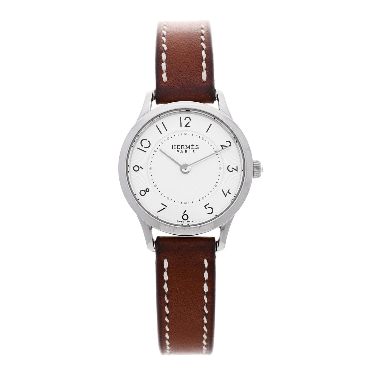 エルメス スリム ドゥ エルメス クォーツウォッチ 25mm ステンレス Fauve バレニア HERMES SLIM D'HERMES QUARTZ WATCH 25MM STAINLESS STEEL FAUVE BARENIA