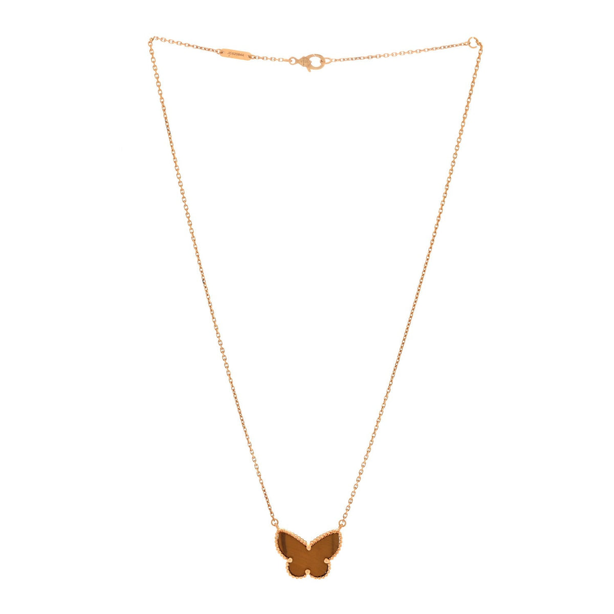 ヴァンクリーフ＆アーペル ラッキーアルハンブラ ペンダントネックレス タイガーアイ 18K イエローゴールド VAN CLEEF & ARPELS LUCKY ALHAMBRA PENDANT NECKLACE TIGER'S EYE 18K YELLOW GOLD
