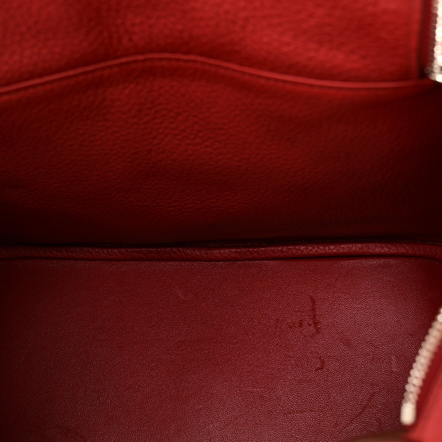 HERMES LINDY 30 ROUGE GARANCE TAURILLON CLEMENCE SILVER HARDWARE