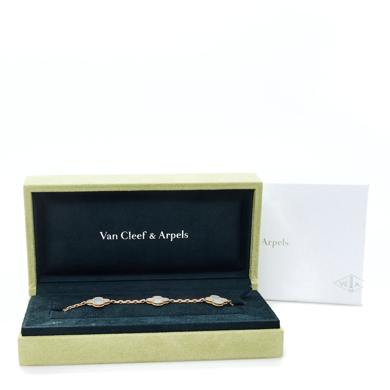 ヴァンクリーフ＆アーペル ヴィンテージアルハンブラ 5モチーフ ブレスレット マザーオブパール 18K イエローゴールド VAN CLEEF & ARPELS VINTAGE ALHAMBRA 5 MOTIFS BRACELET MOTHER OF PEARL 18K YELLOW GOLD