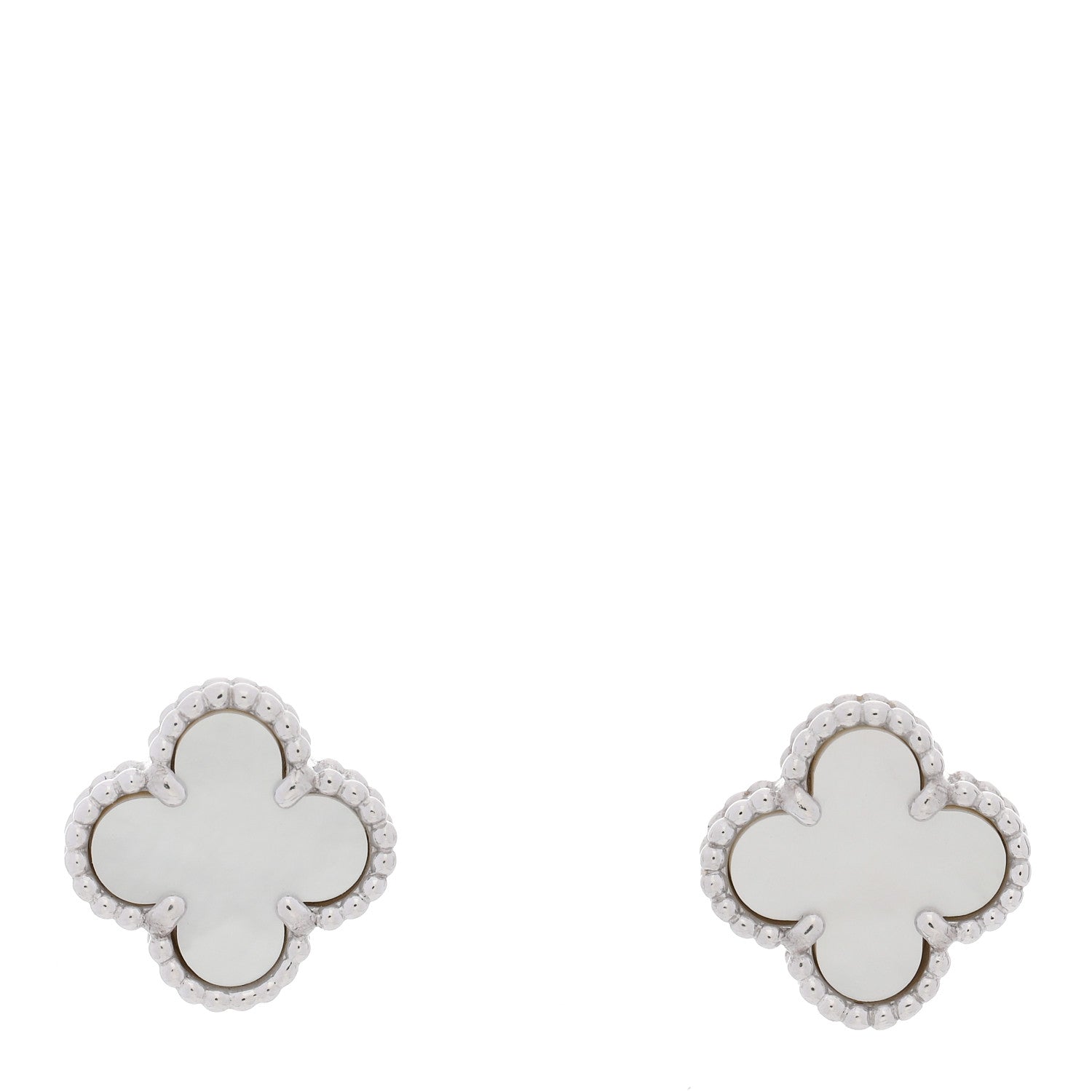 ヴァンクリーフ＆アーペル スウィートアルハンブラ ピアス マザーオブパール 18K ホワイトゴールド VAN CLEEF & ARPELS SWEET ALHAMBRA EARRINGS MOTHER OF PEARL 18K WHITE GOLD
