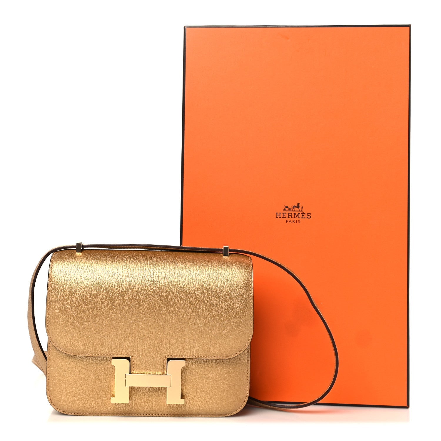 エルメス ミロワール ミニコンスタンス 18 Doré シェーブル パーマブラス金具 シャンパンゴールド金具 HERMES MINI CONSTANCE 18 DORÉ CHEVRE