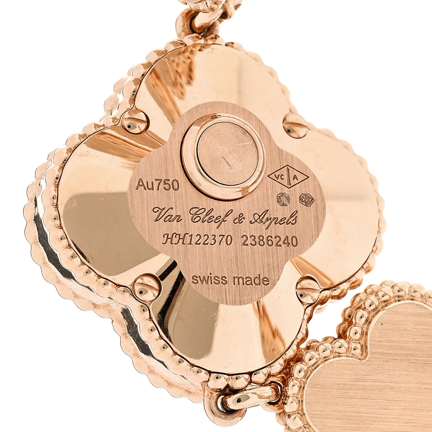 ヴァンクリーフ＆アーペル アルハンブラ 23mm クォーツウォッチ マルチカラー 18K ローズゴールド VAN CLEEF & ARPELS ALHAMBRA 23MM QUARTZ WATCH MULTICOLOR 18K ROSE GOLD