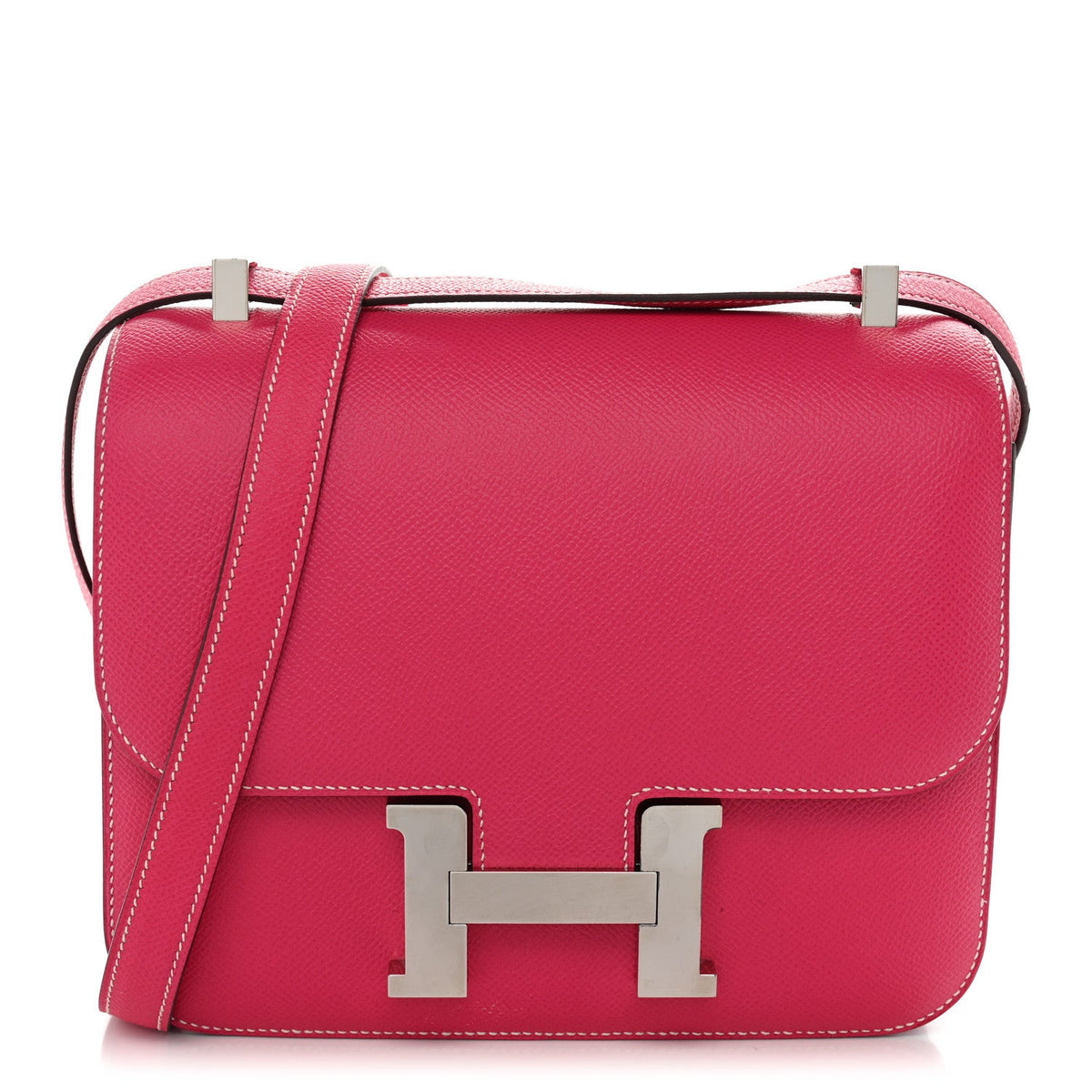 エルメス コンスタンス 24 Rose Tyrien エプソン シルバー金具 HERMES CONSTANCE 24 ROSE TYRIEN EPSOM SILVER HARDWARE