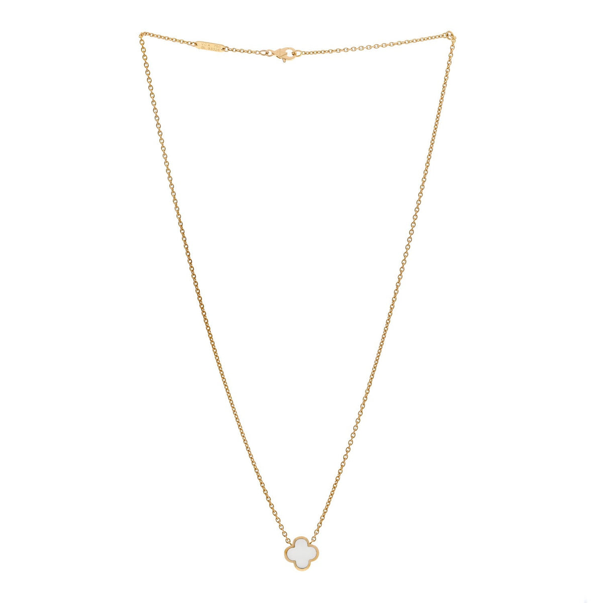 ヴァンクリーフ＆アーペル ピュアアルハンブラ ペンダントネックレス マザーオブパール 18K イエローゴールド VAN CLEEF & ARPELS PURE ALHAMBRA PENDANT NECKLACE MOTHER OF PEARL 18K YELLOW GOLD