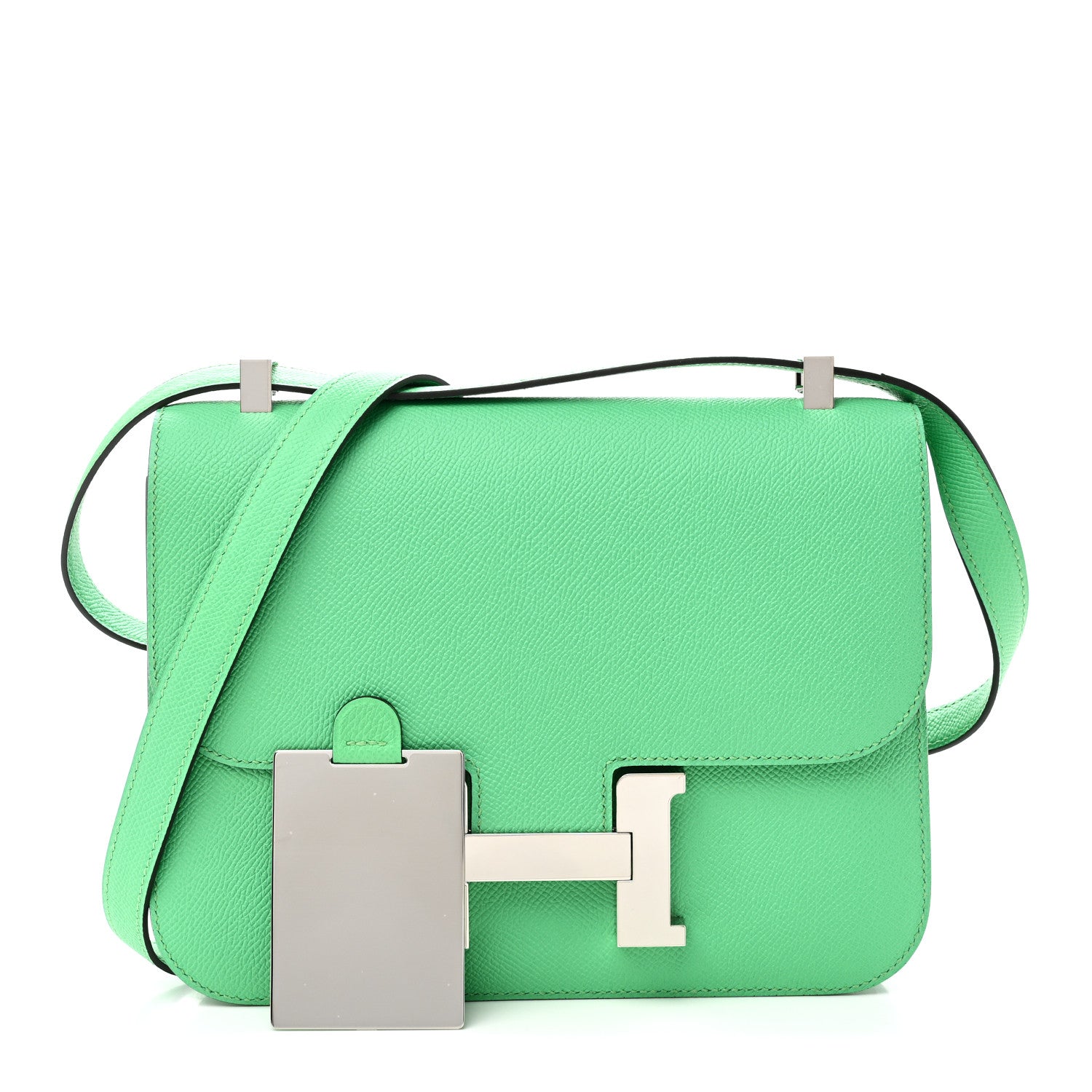 エルメス ミロワール コンスタンス 24 Vert Comics エプソン シルバー金具 HERMES CONSTANCE 24 VERT COMICS EPSOM SILVER HARDWARE