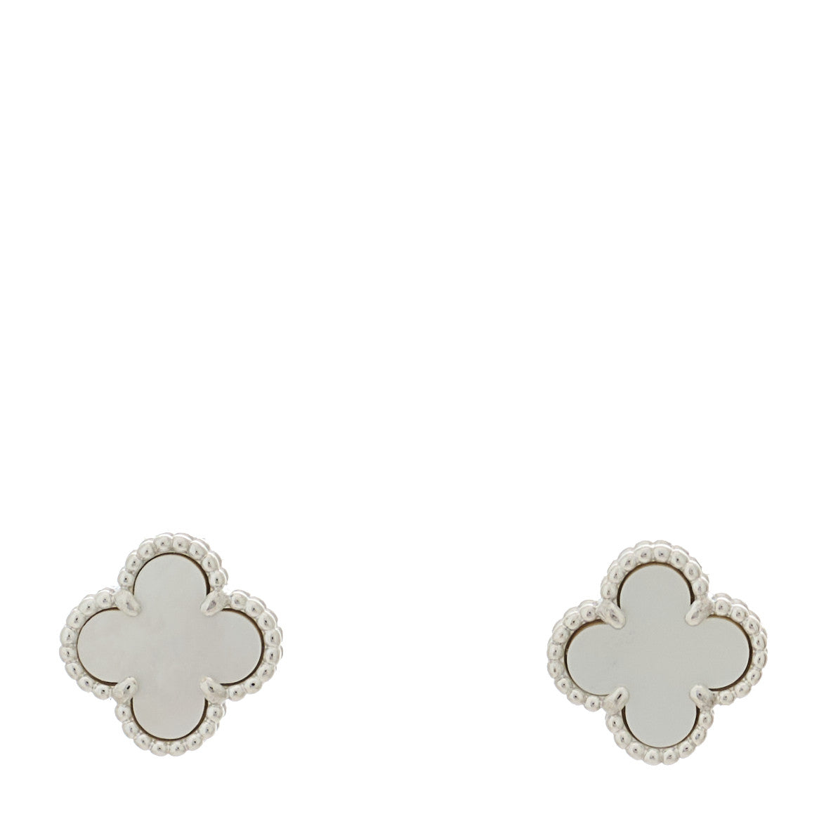 ヴァンクリーフ＆アーペル スウィートアルハンブラ ピアス マザーオブパール 18K ホワイトゴールド VAN CLEEF & ARPELS SWEET ALHAMBRA EARRINGS MOTHER OF PEARL 18K WHITE GOLD