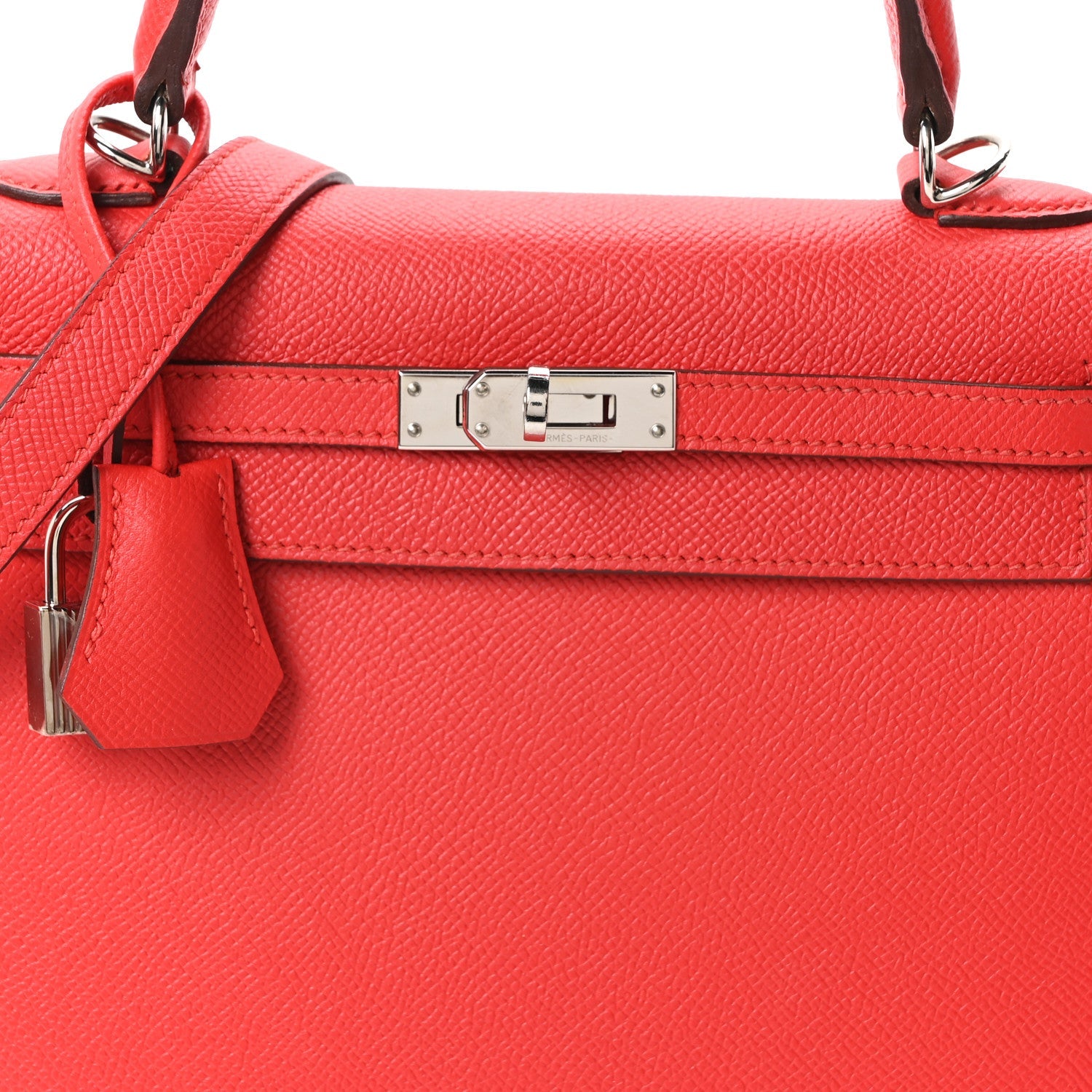 エルメス ケリー 25 外縫い Rouge Casaque エプソン シルバー金具 HERMES KELLY 25 SELLIER ROUGE CASAQUE EPSOM SILVER HARDWARE
