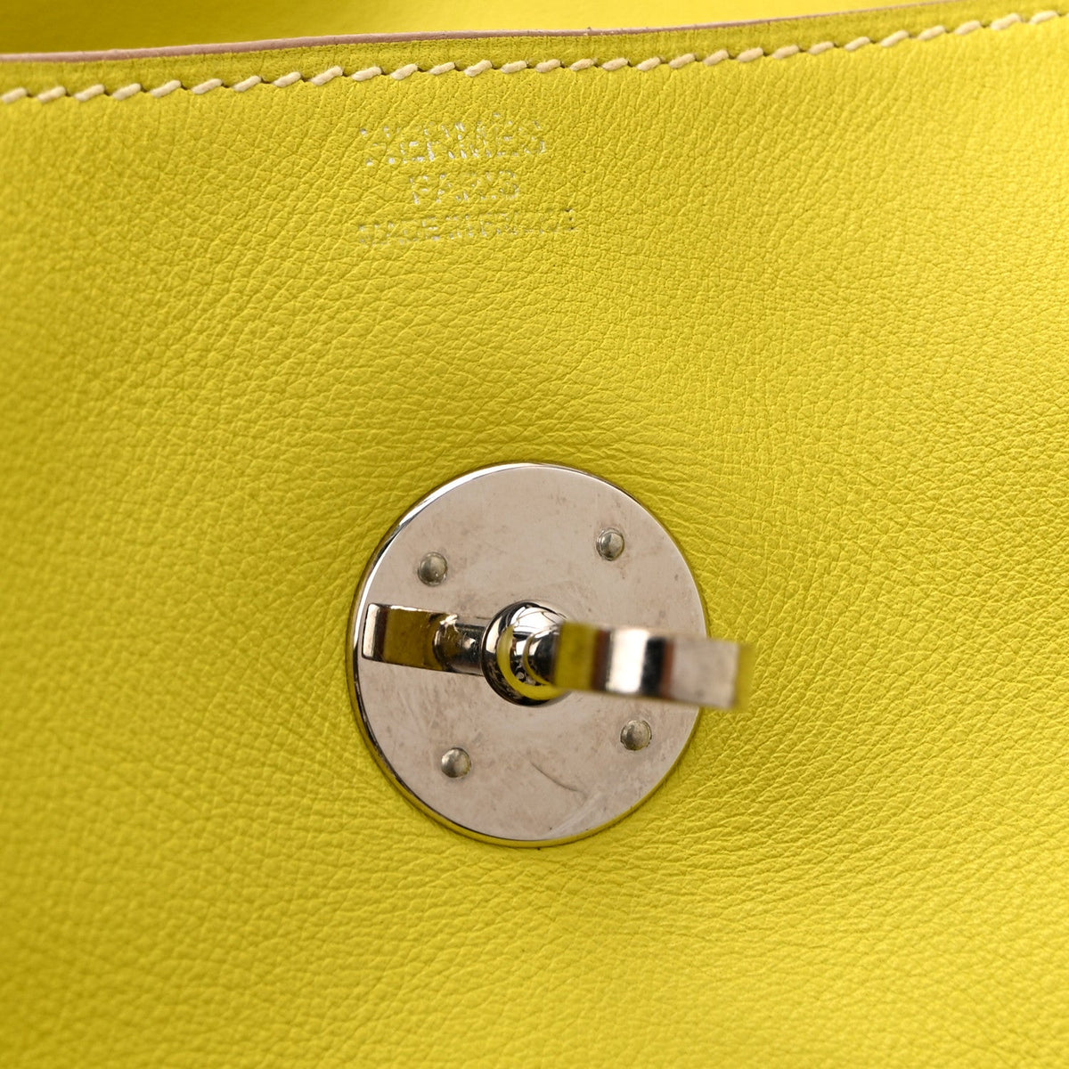 エルメス リンディ 30 Lime エバーカラー シルバー金具 HERMES LINDY 30 LIME EVERCOLOR SILVER HARDWARE