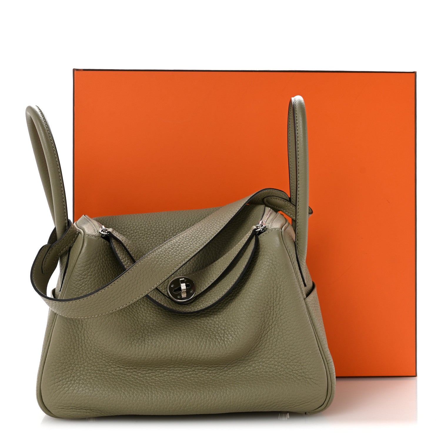 エルメス リンディ 26 Sauge トリヨンクレマンス シルバー金具 HERMES LINDY 26 SAUGE TAURILLON CLEMENCE SILVER HARDWARE