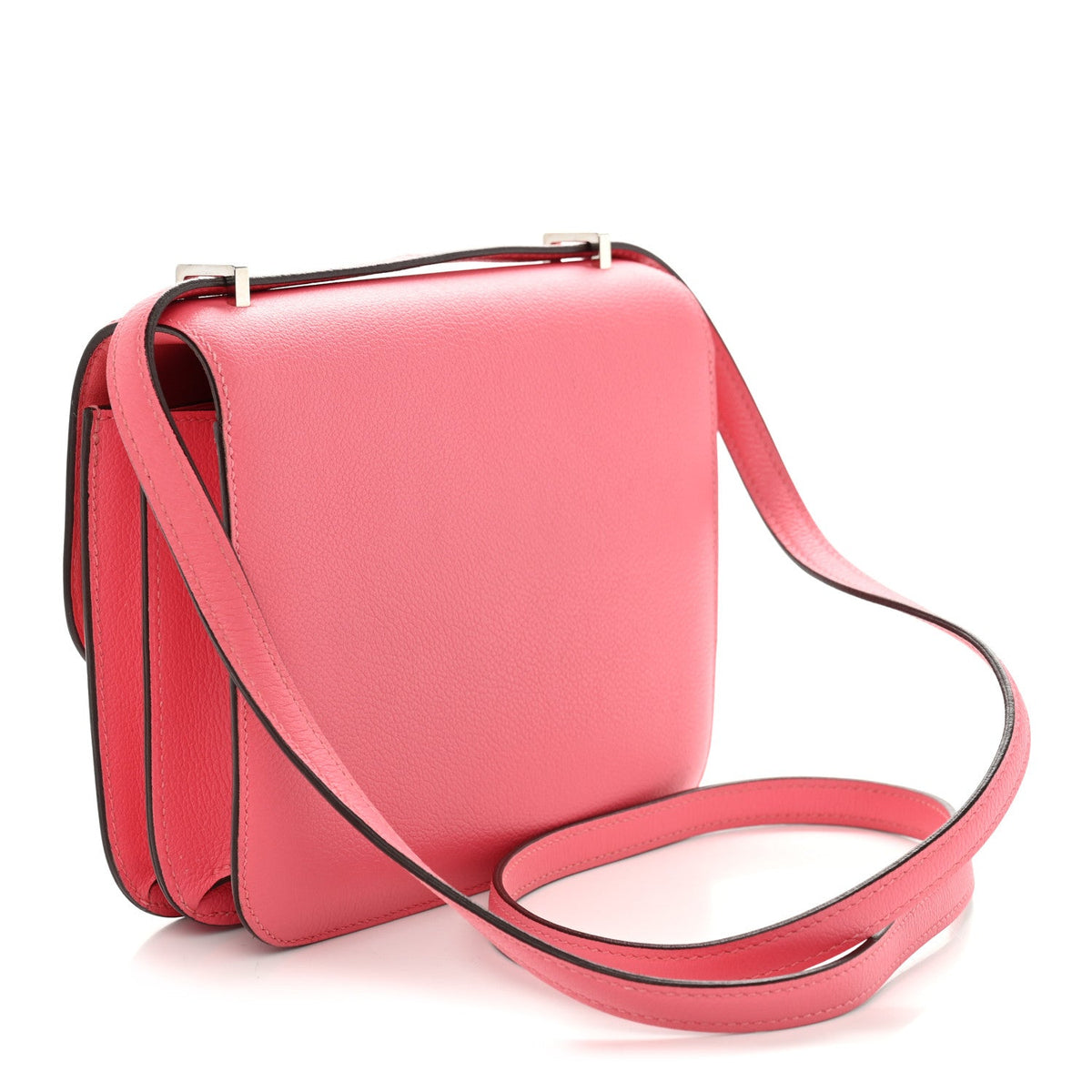 エルメス ミニコンスタンス 18 Rose Azalee エバーカラー シルバー金具 HERMES MINI CONSTANCE 18 ROSE AZALEE EVERCOLOR SILVER HARDWARE