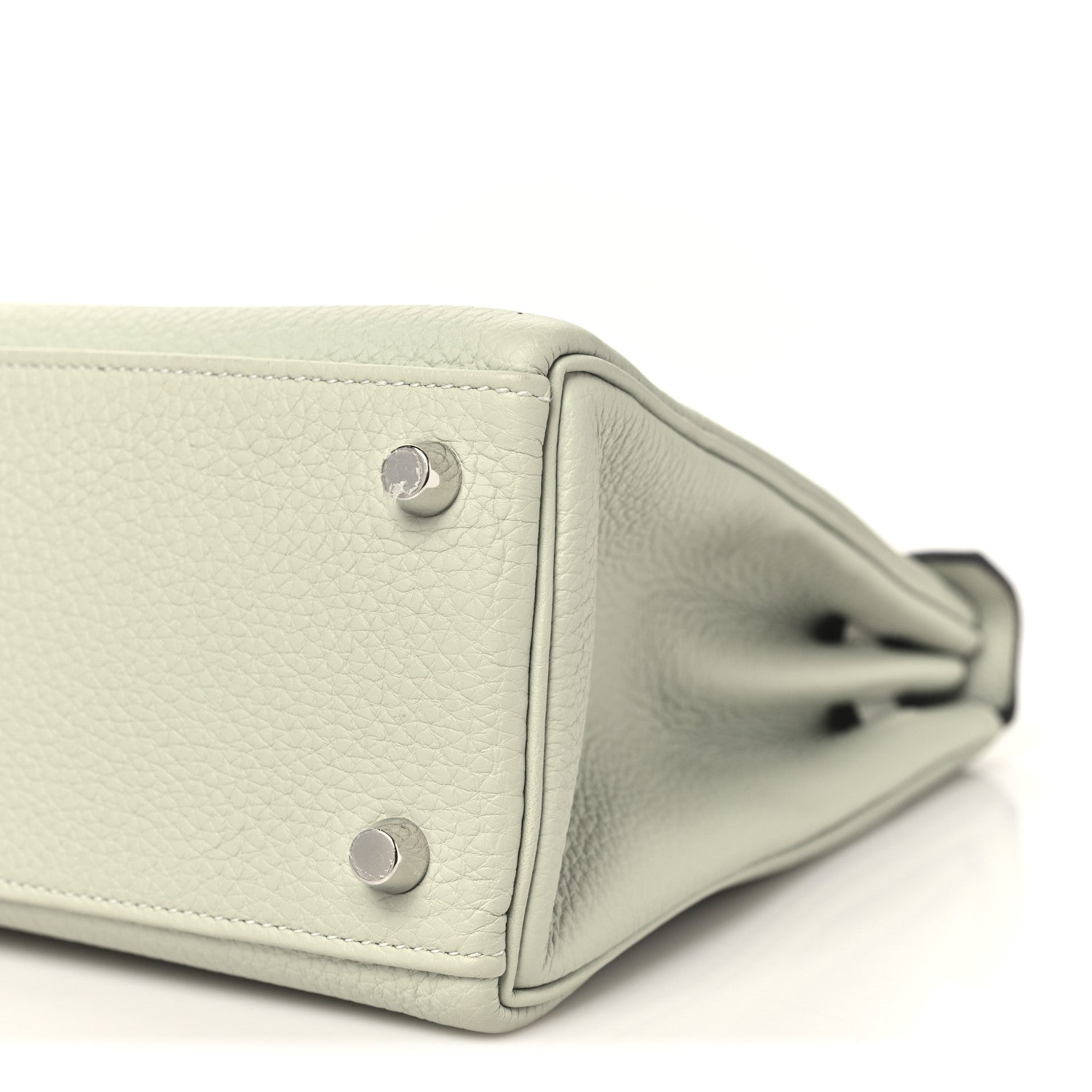 HERMES KELLY 25 RETOURNE GRIS NEVE TOGO SILVER HARDWARE