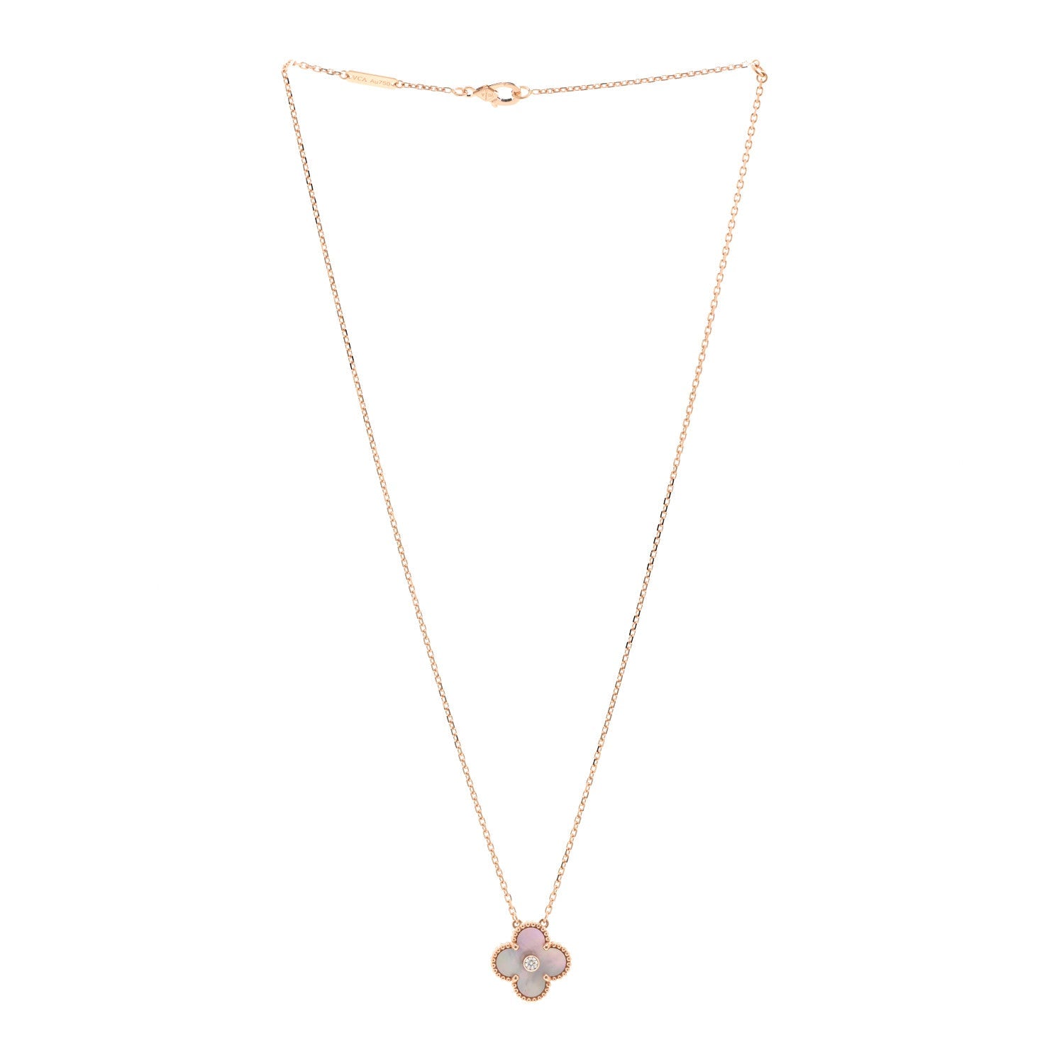 ヴァンクリーフ＆アーペル ヴィンテージアルハンブラ ペンダントネックレス マルチカラー 18K ローズゴールド VAN CLEEF & ARPELS VINTAGE ALHAMBRA PENDANT NECKLACE MULTICOLOR 18K ROSE GOLD