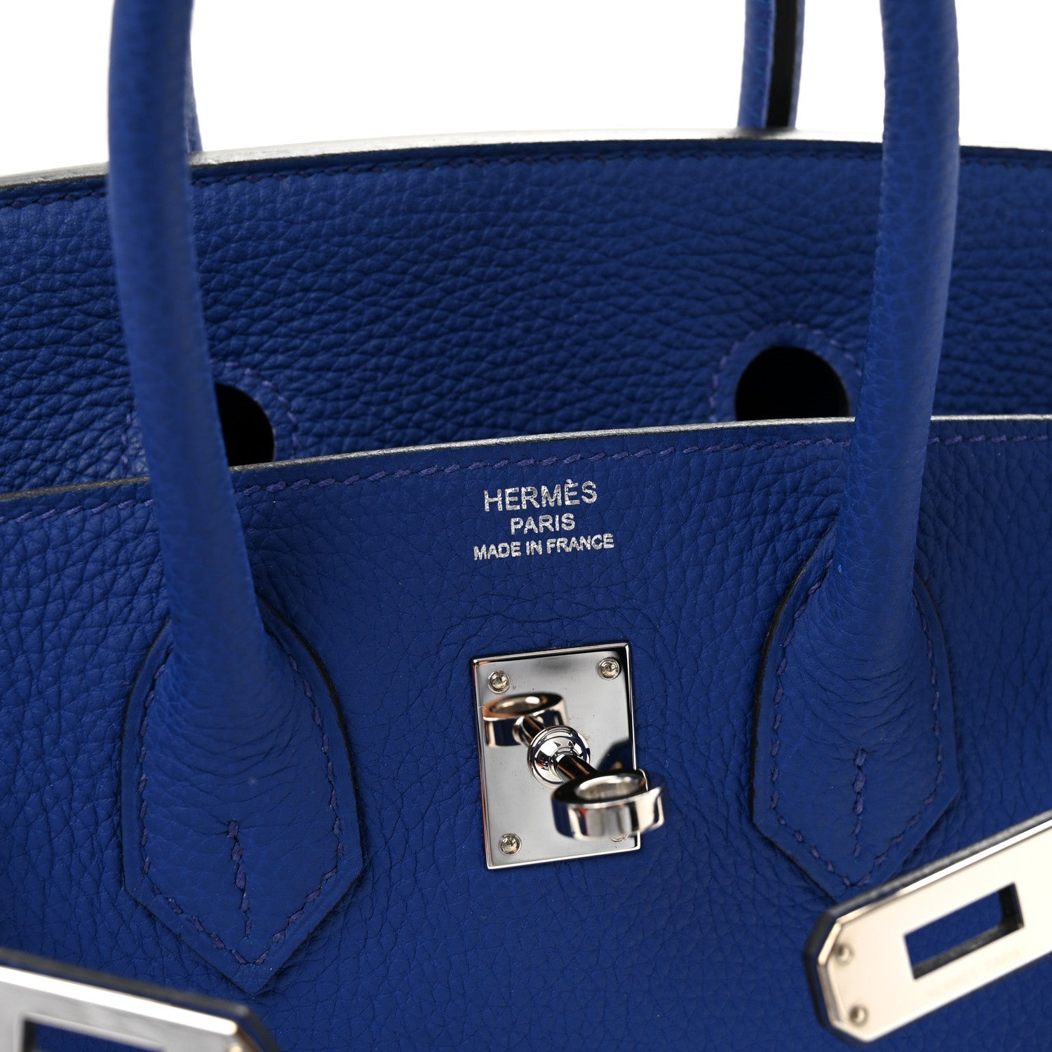 エルメス バーキン 25 Bleu Electrique トゴ シルバー金具 HERMES BIRKIN 25 BLEU ELECTRIQUE TOGO SILVER HARDWARE