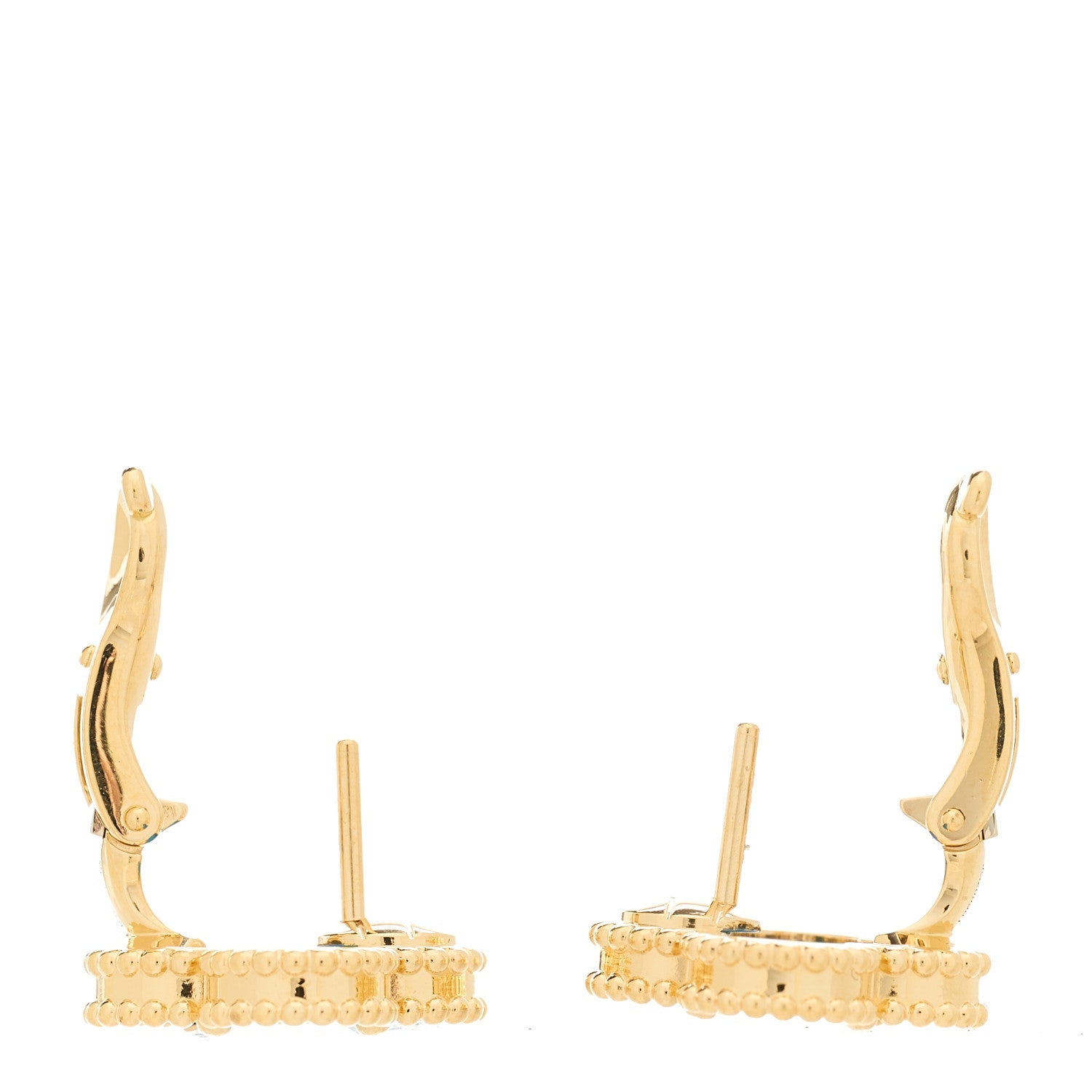 ヴァンクリーフ＆アーペル ヴィンテージアルハンブラ ピアス ブルーアゲート 18K イエローゴールド VAN CLEEF & ARPELS VINTAGE ALHAMBRA EARRINGS BLUE AGATE 18K YELLOW GOLD