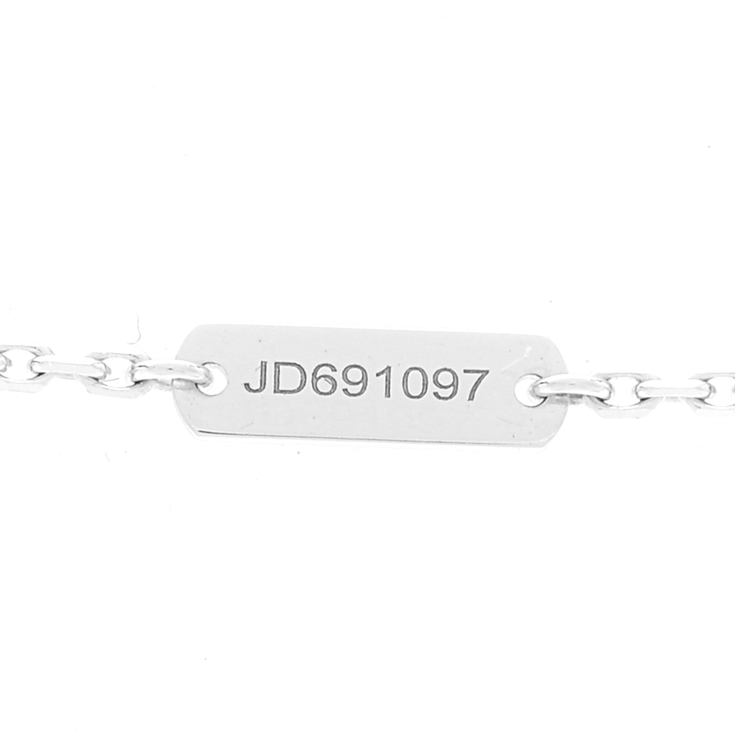 ヴァンクリーフ＆アーペル ヴィンテージアルハンブラ ペンダントネックレス ギョーシェ 18K ホワイトゴールド VAN CLEEF & ARPELS VINTAGE ALHAMBRA PENDANT NECKLACE GUILLOCHÉ 18K WHITE GOLD