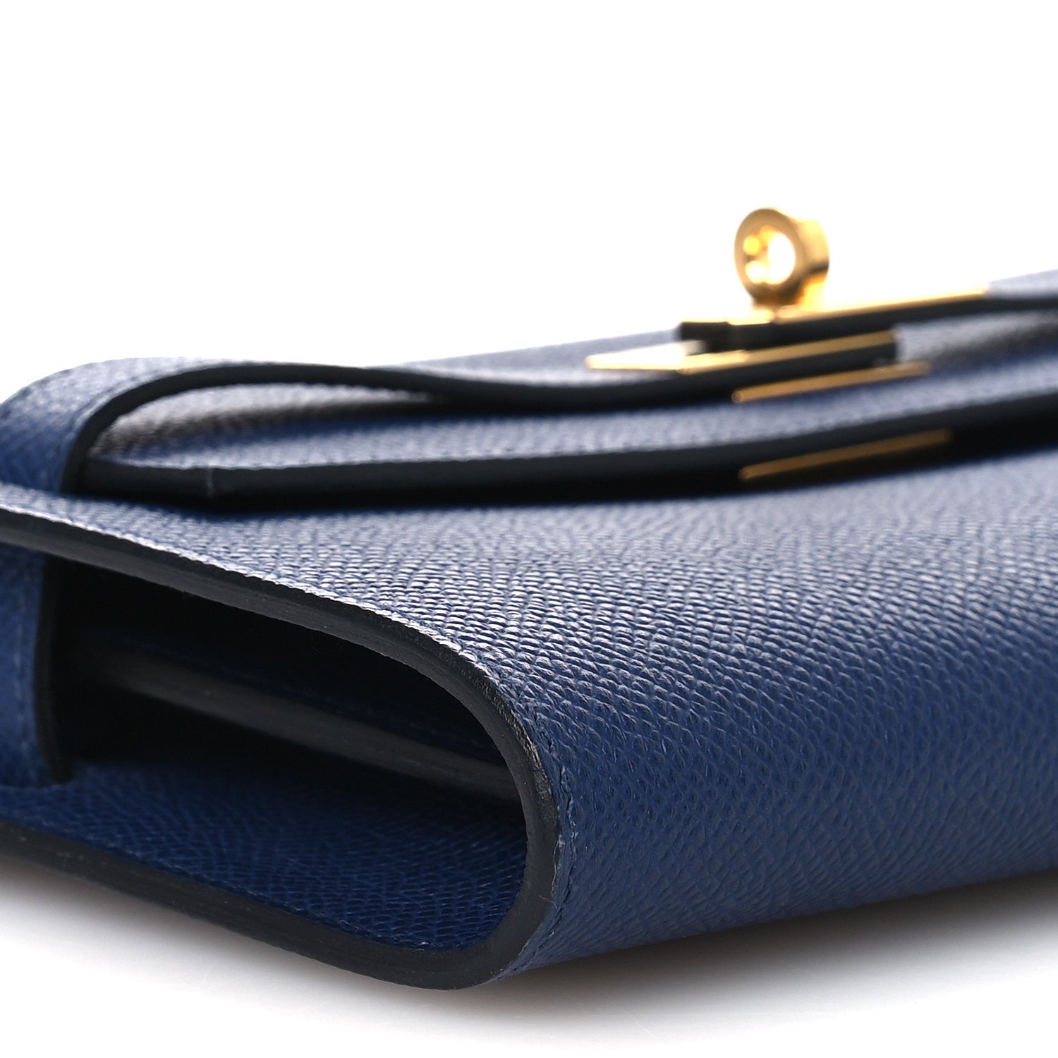 エルメス ケリートゥーゴー 長財布 Bleu Saphir エプソン ゴールド金具 HERMES KELLY TO GO WALLET BLEU SAPHIR EPSOM GOLD HARDWARE