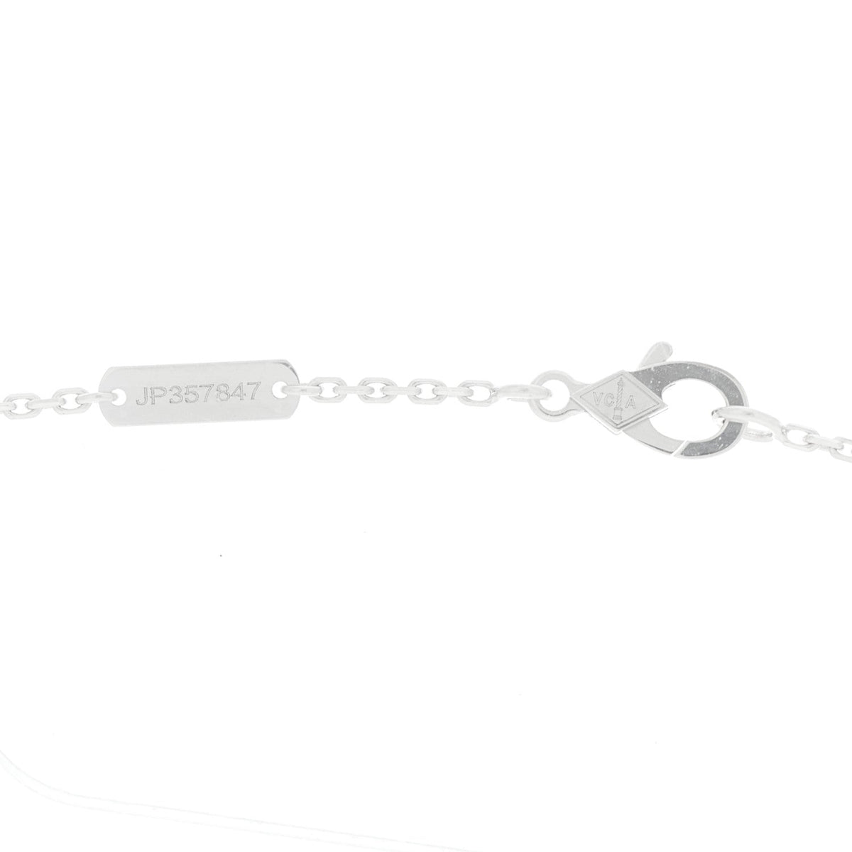 ヴァンクリーフ＆アーペル ヴィンテージアルハンブラ ペンダントネックレス カルセドニー 18K ホワイトゴールド VAN CLEEF & ARPELS VINTAGE ALHAMBRA PENDANT NECKLACE CHALCEDONY 18K WHITE GOLD