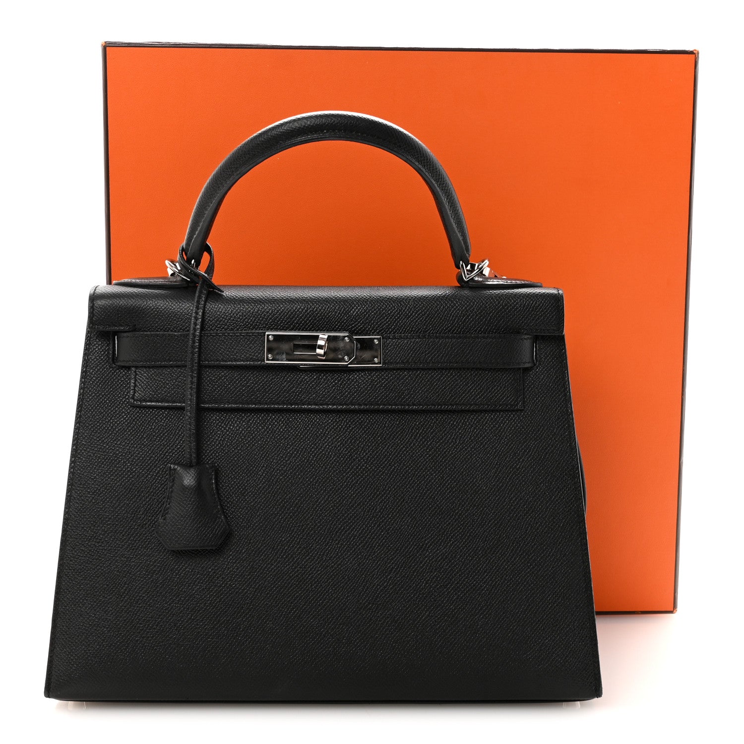 エルメス ケリー 28 外縫い Black エプソン シルバー金具 HERMES KELLY 28 SELLIER BLACK EPSOM SILVER HARDWARE