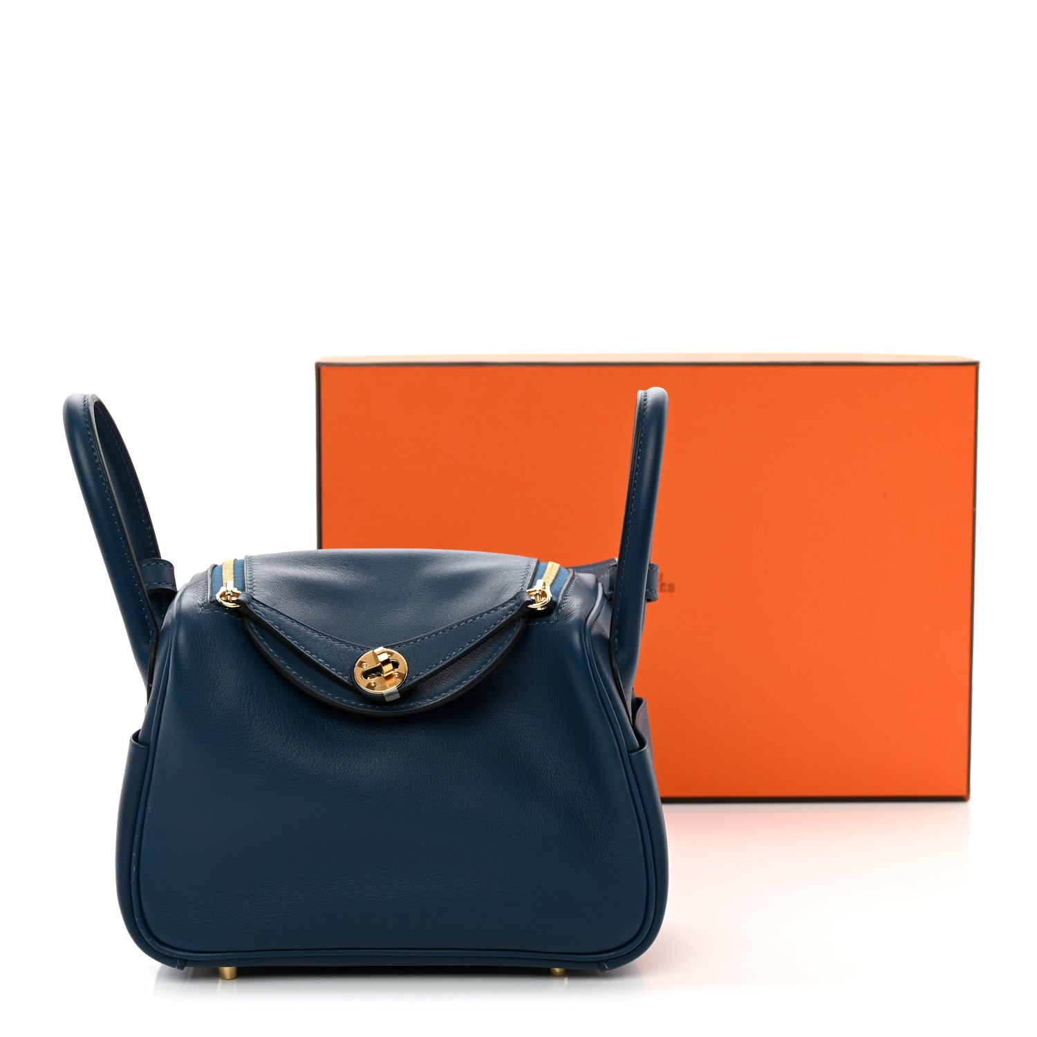 エルメス リンディ 20 Deep Bleu スイフト ゴールド金具 HERMES LINDY 20 DEEP BLEU SWIFT GOLD HARDWARE
