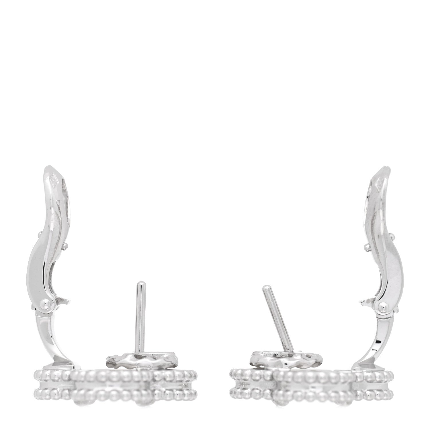 ヴァンクリーフ＆アーペル ヴィンテージアルハンブラ ピアス マザーオブパール 18K ホワイトゴールド VAN CLEEF & ARPELS VINTAGE ALHAMBRA EARRINGS MOTHER OF PEARL 18K WHITE GOLD