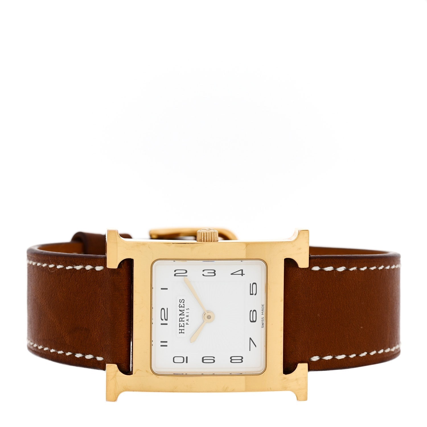 エルメス Hウォッチ 26mm ステンレス Gold エプソン
