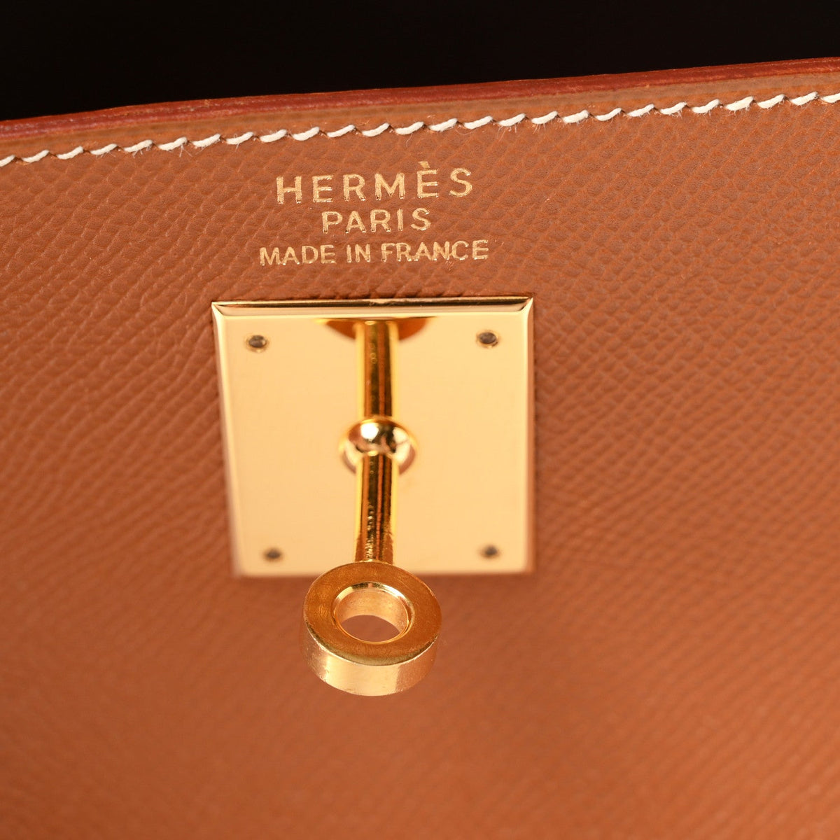 Hermes Kelly 35 Sellier Gold Courchevel Gold Hardware