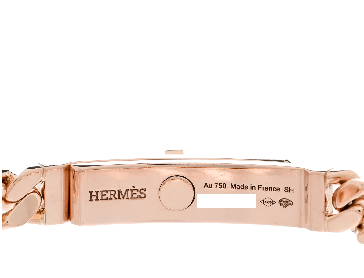 【定価以下】エルメス ケリーグルメット ブレスレット ローズゴールド ダイヤモンド HERMES BRACELET KELLY GOURMETTE  ROSE GOLD DIAMONDS VERY SMALL MODEL